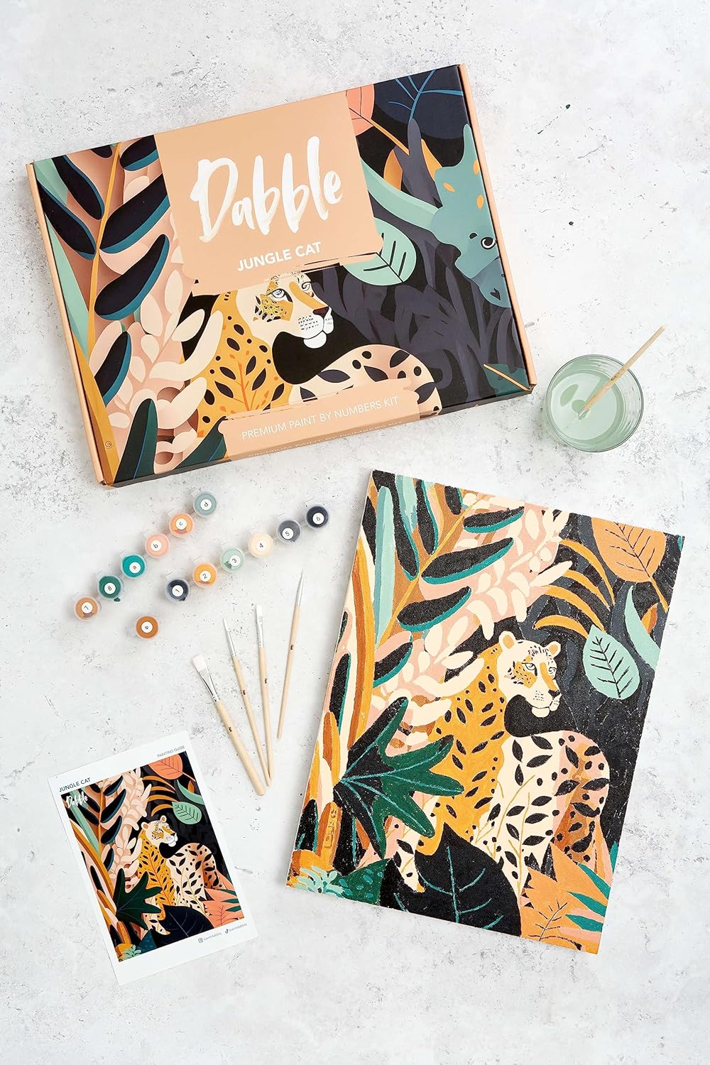 Malen nach Zahlen - Blumendesign, Jungle Cat
