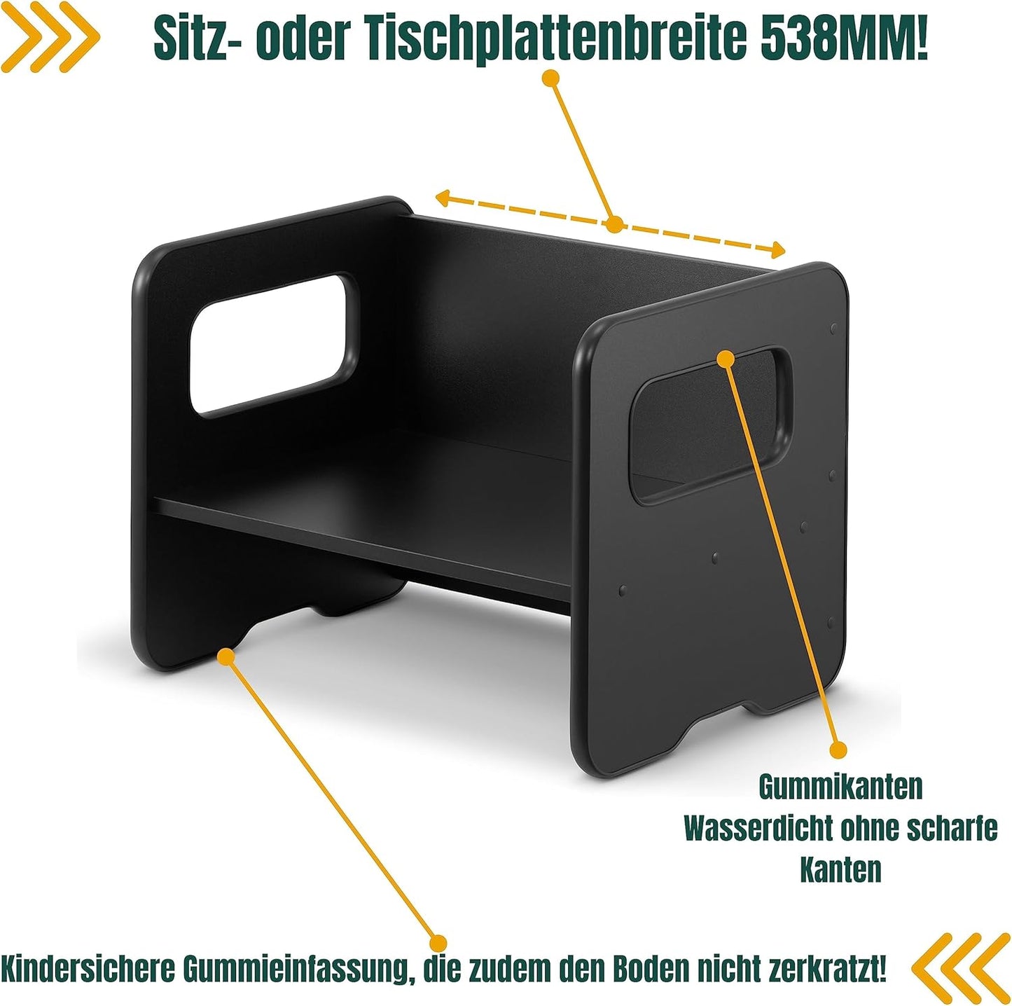 Kindersitzbank, Schwarz