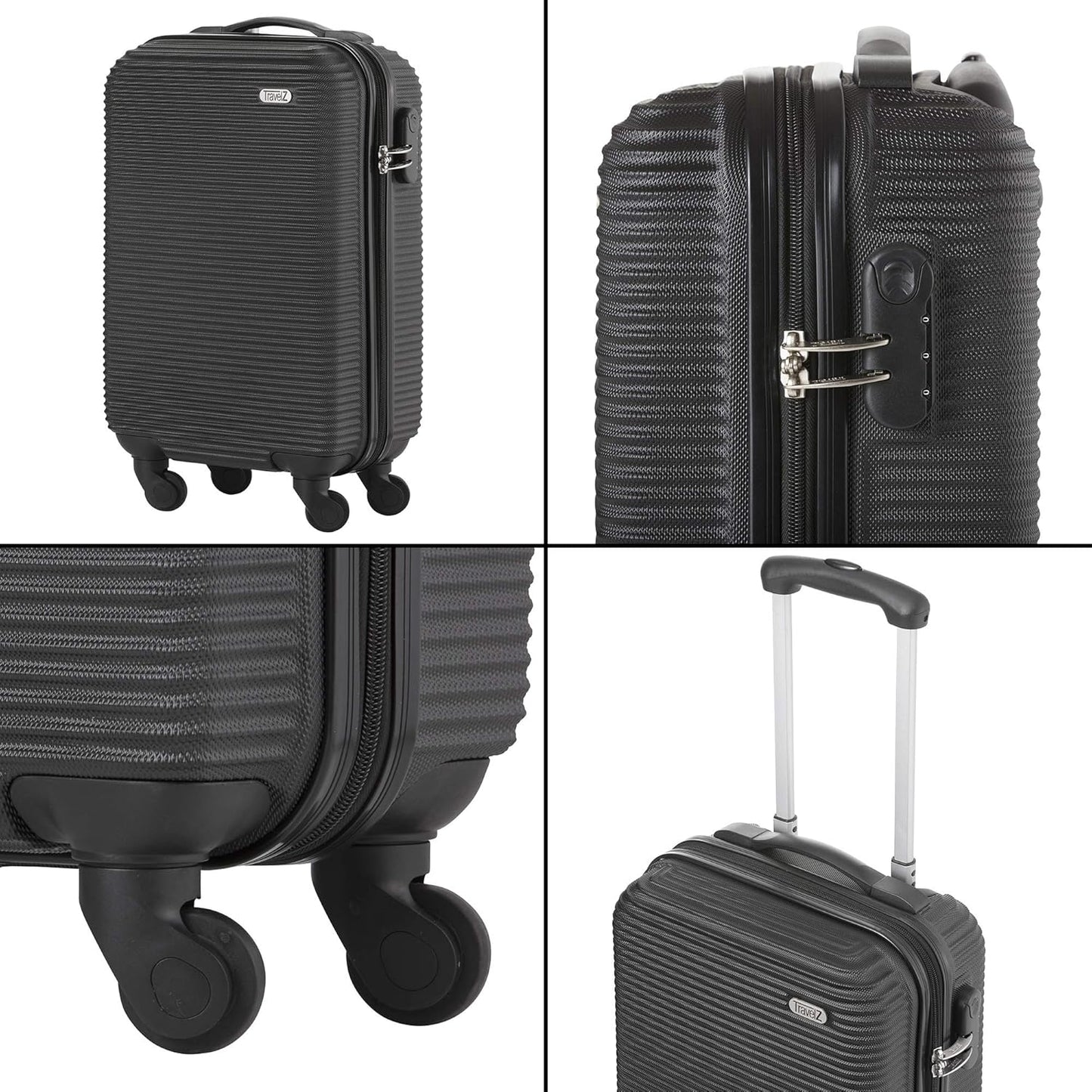 Hartschalen-Handgepäckkoffer 54cm Horizon, Schwarz
