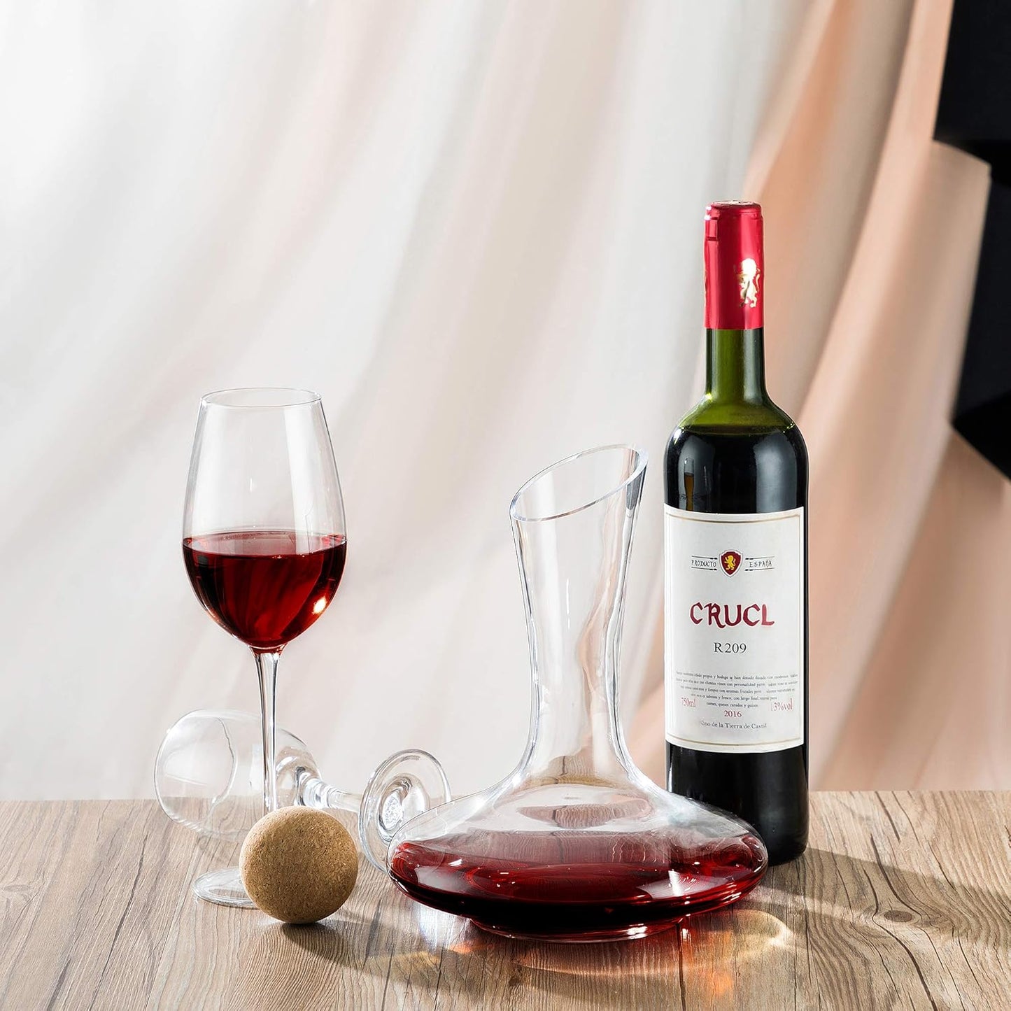 Weinkaraffen-Set mit Zubehör, Transparent