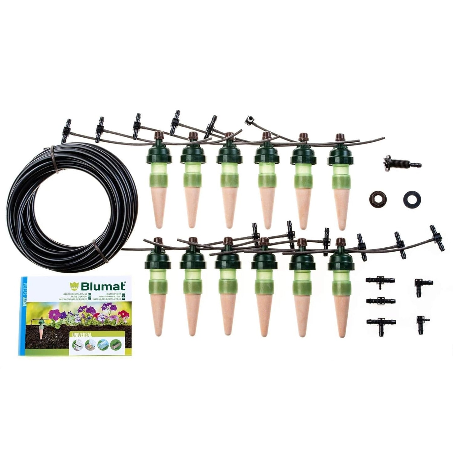 Tropf-Bewässerungssystem für 12 Pflanzen, 12 Pack Kit