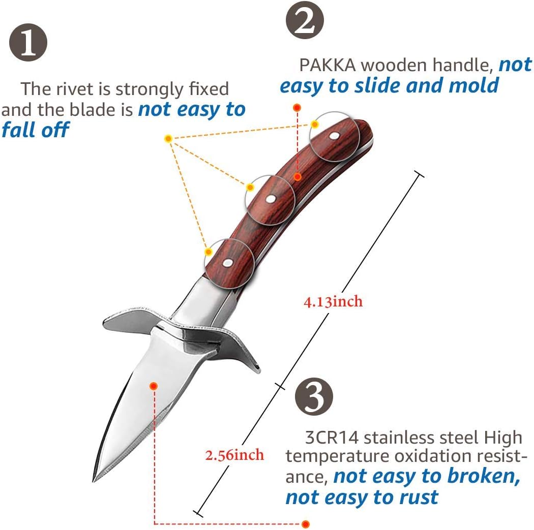 Austernmesser-Set mit Handschuh, 1 Knife+L glove