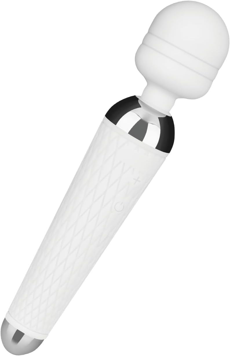 Aufladbarer Massager mit 16 Vibrationsprogrammen, Weiß