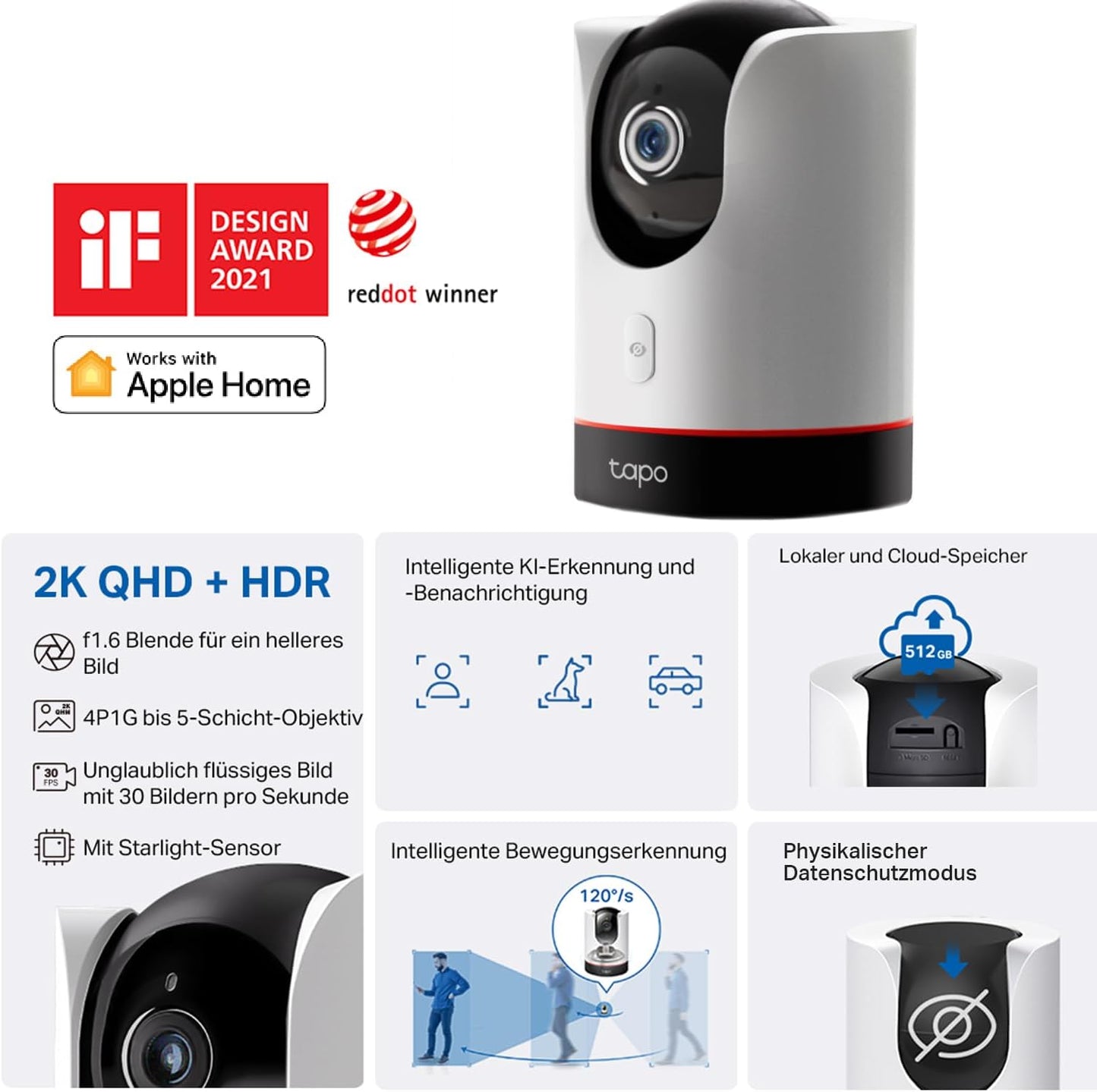 Überwachungskamera C225, Tapo C225 360°