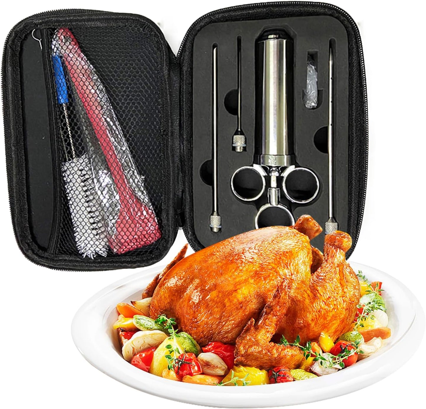 Bratenspritze Set mit 3 Nadeln, Satz 3