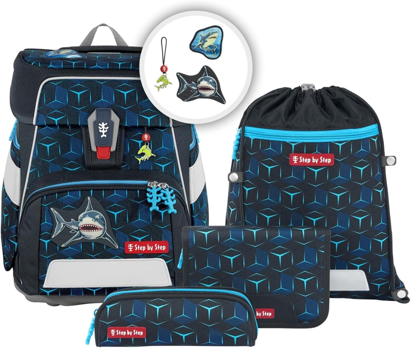 Schulranzen-Set Space Shine Shark Dexter, Shark Dexter