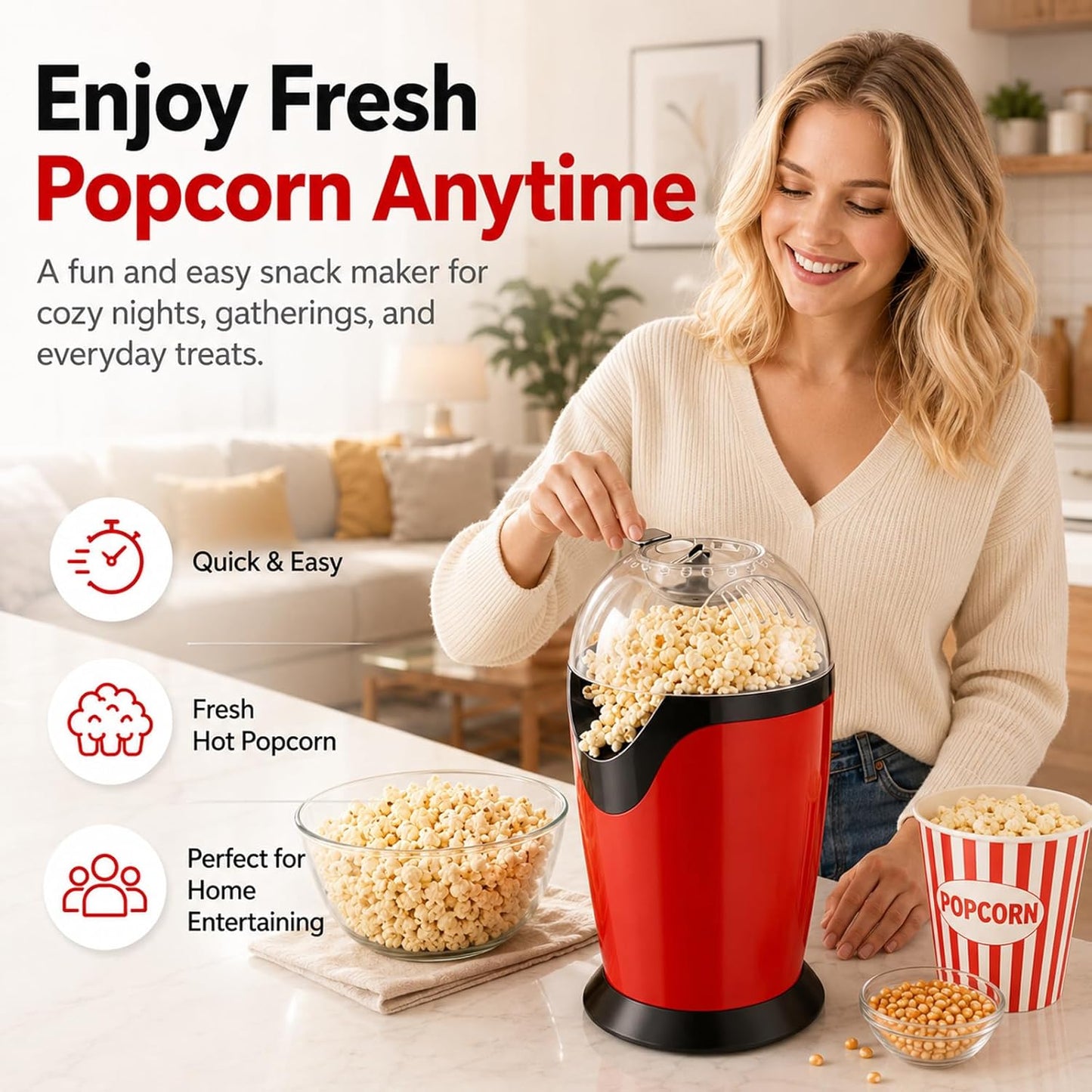 Heissluft Popcornmaschine
