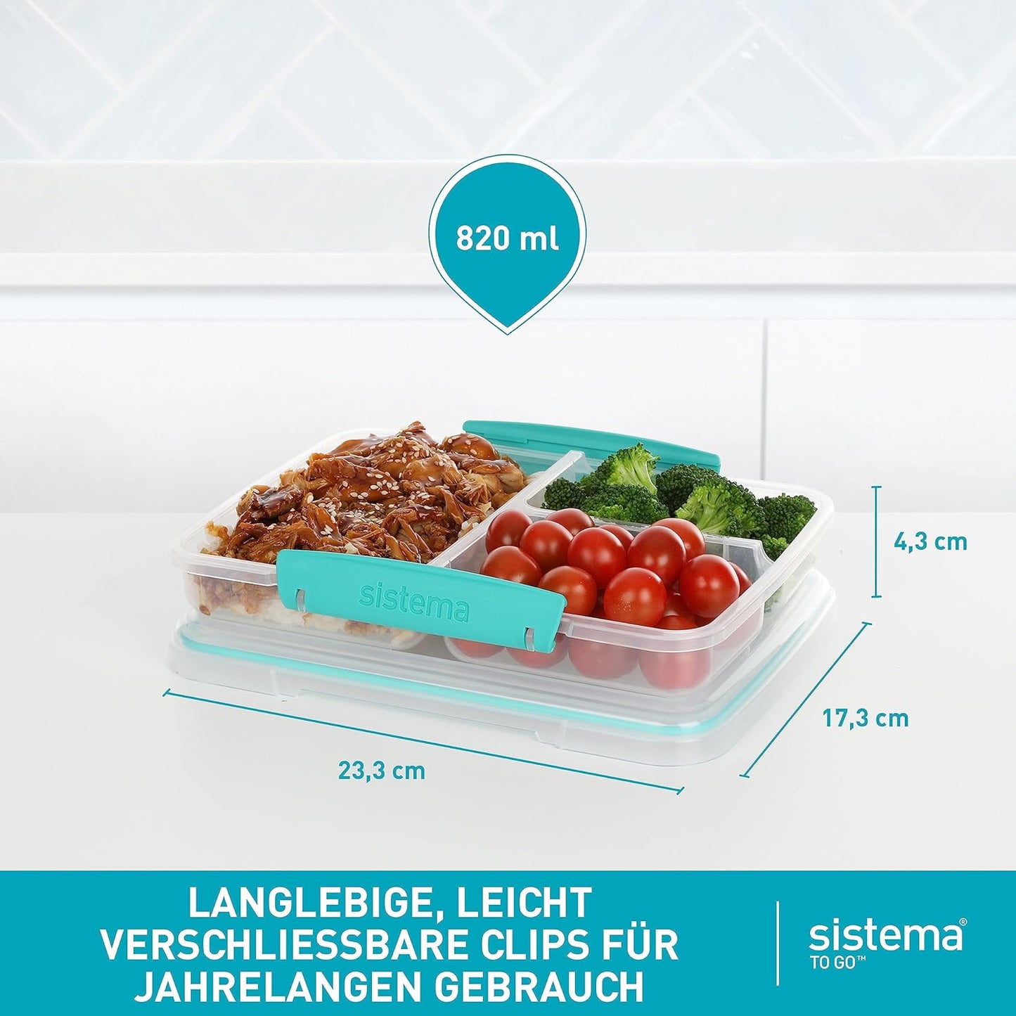 Lunchbox mit Trennfächern