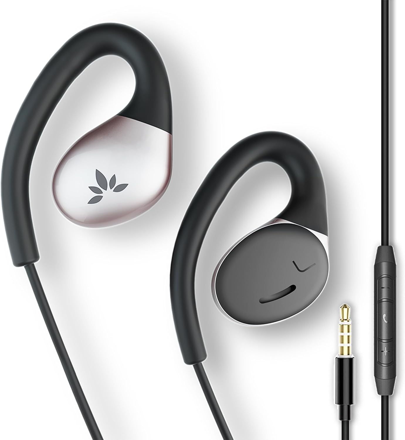 Open-Ear Kopfhörer mit Mikrofon, AUX 3,5mm Schwarz