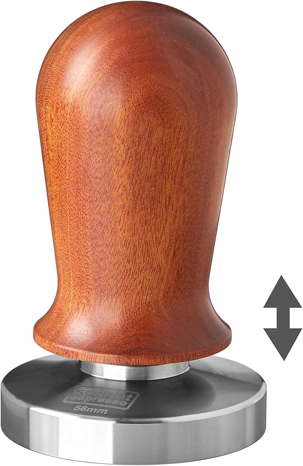 Espresso Tamper Perfetto, 53 mm Sandelholz - Dunkelbraun