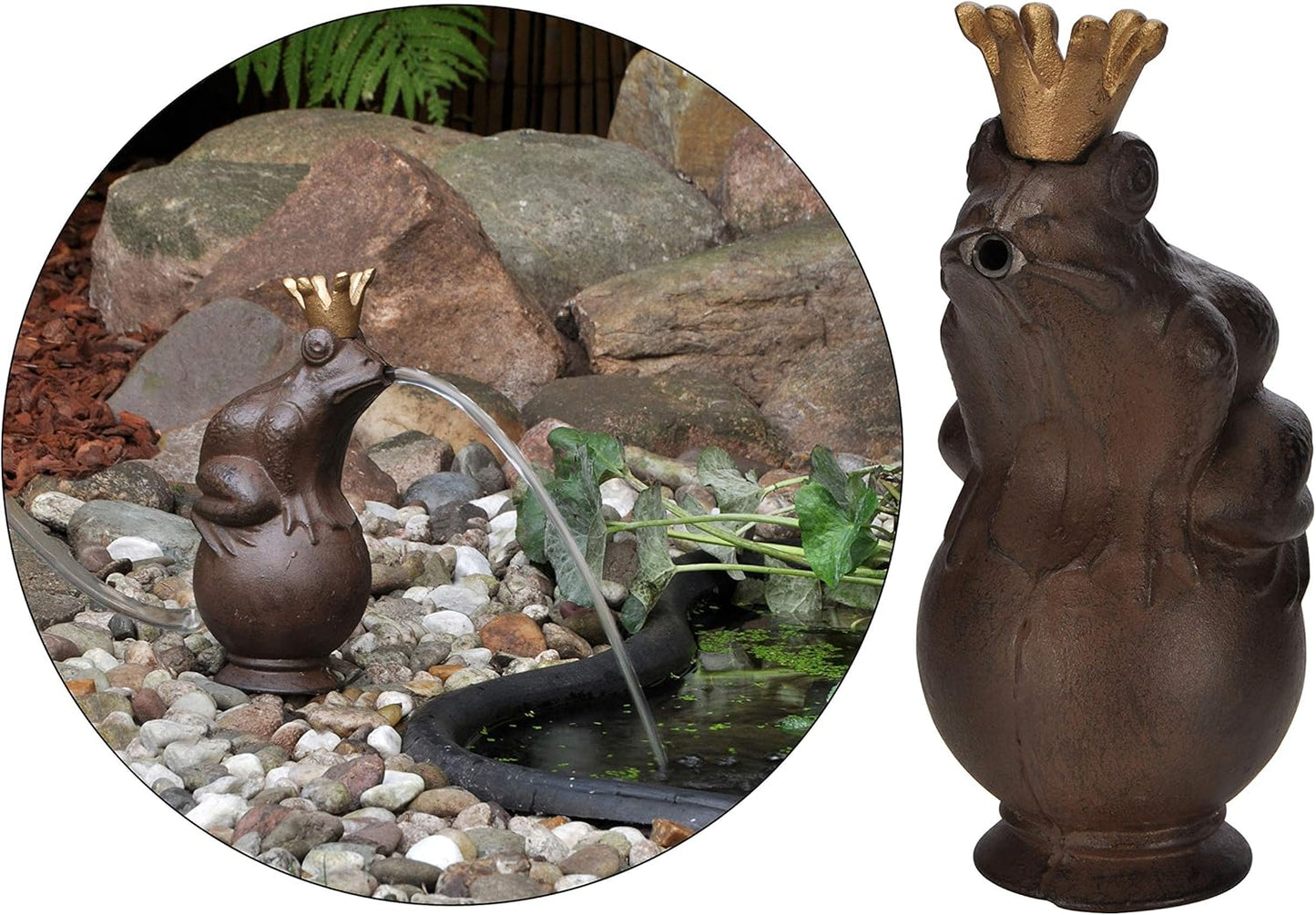 Froschkönig Garten-Wasserbrunnen Skulptur