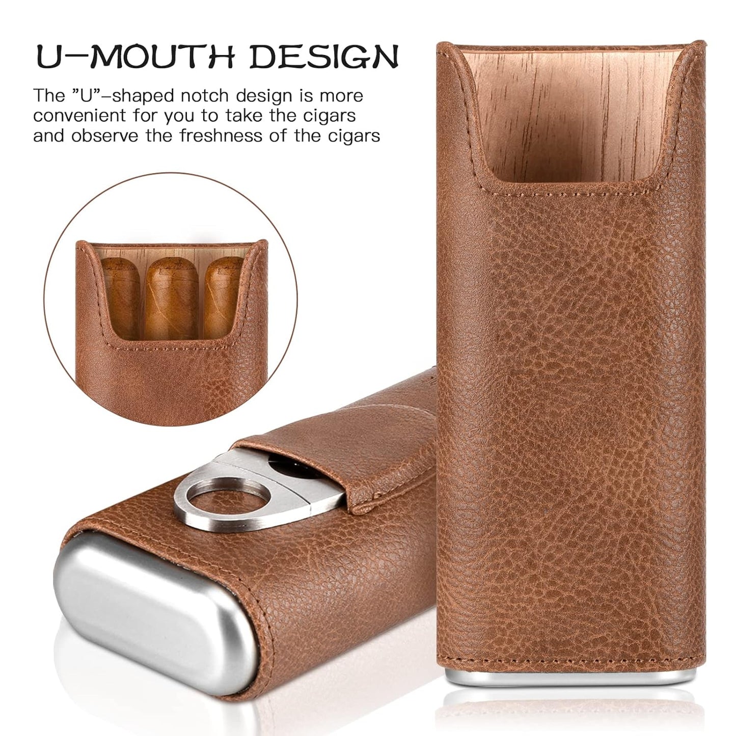 Reise-Humidor, Braun