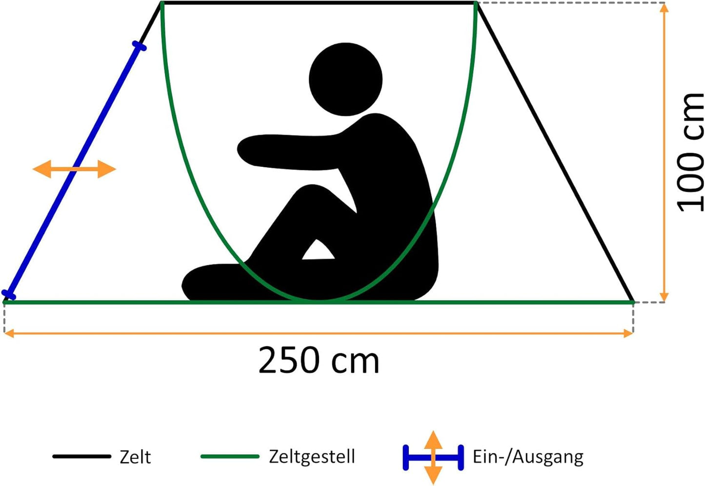 Quiki-Wurfzelt für 2 Personen, Creme / Beige