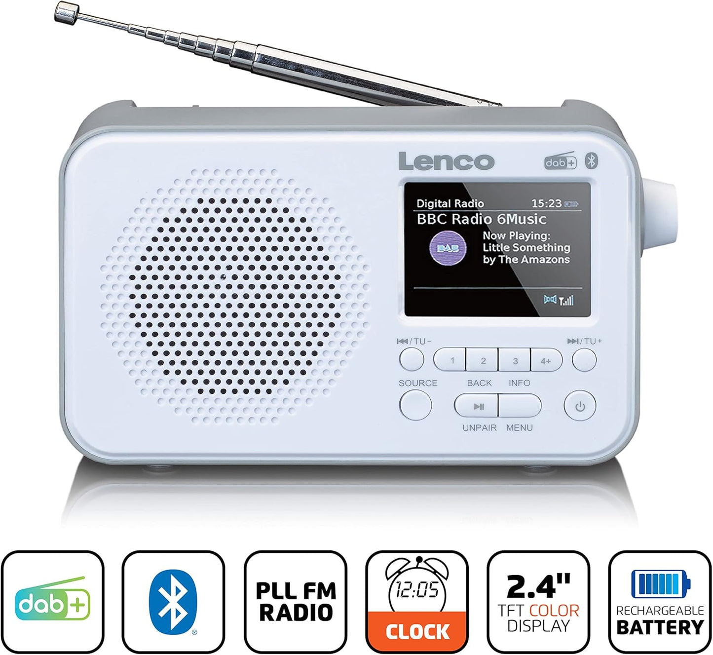 PDR-036, Weiss Farbdisplay u. Akku
