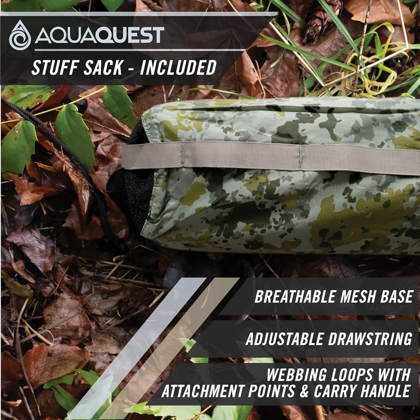 Wasserdichtes Tarp, 3 x 3 m Felsentarnung