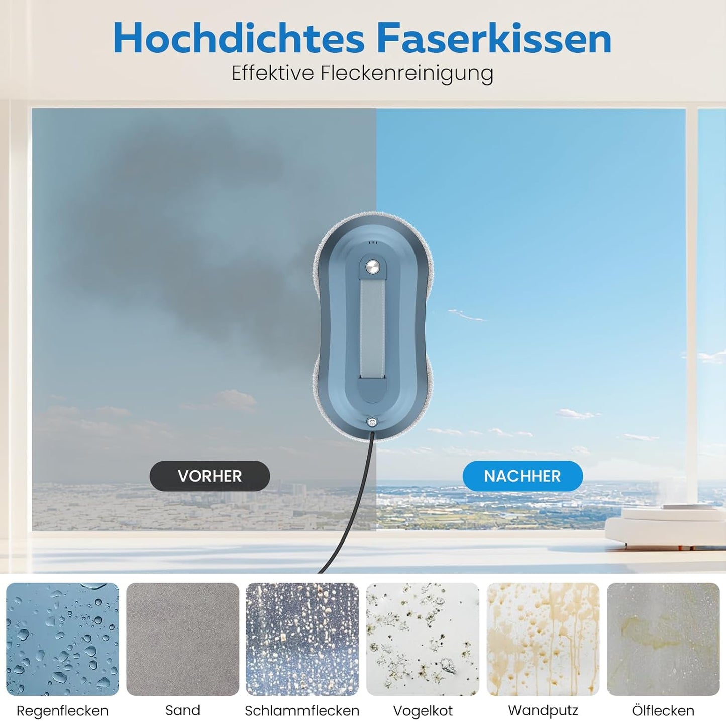 Fensterputzroboter W30D mit Sprühfunktion