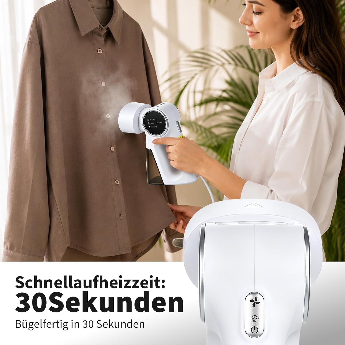 2-in-1 Dampfglätter mit Saugfunktion und 260ml Tank
