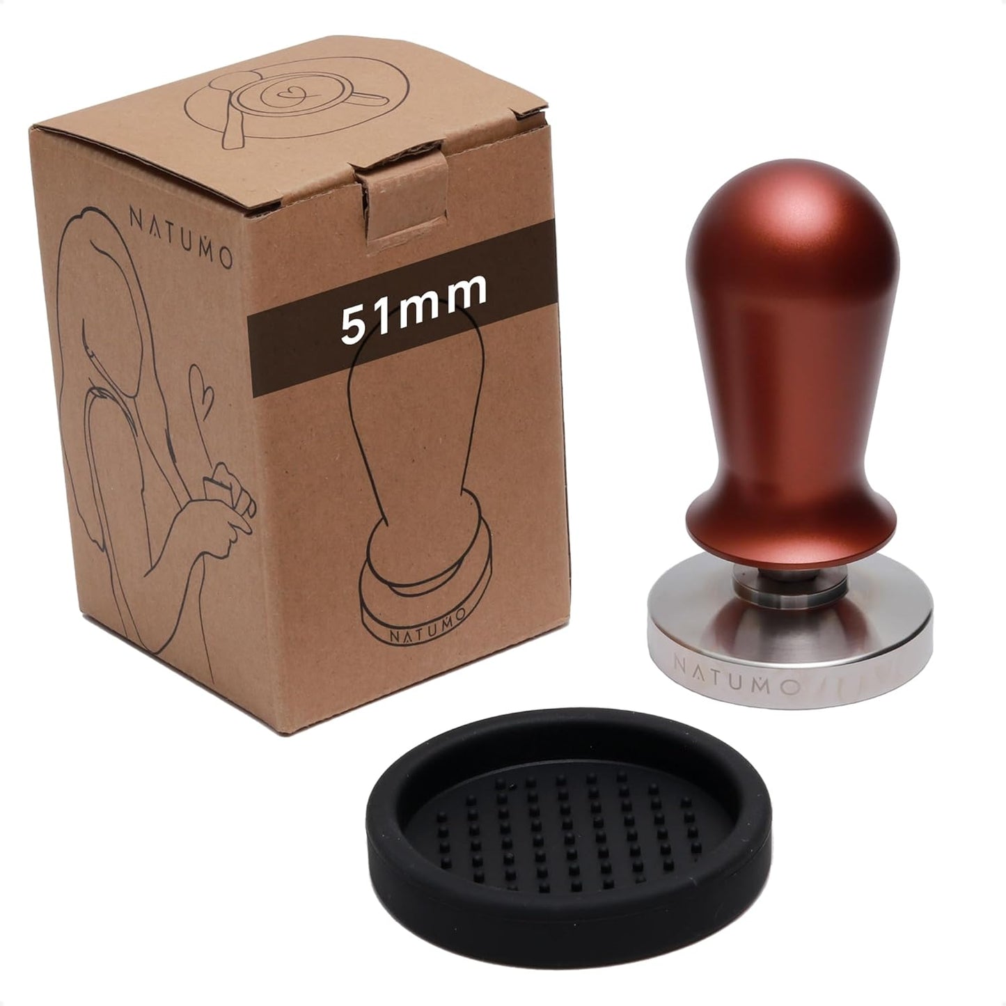 Tamper-Set mit Tampermatte, Bronze 51mm