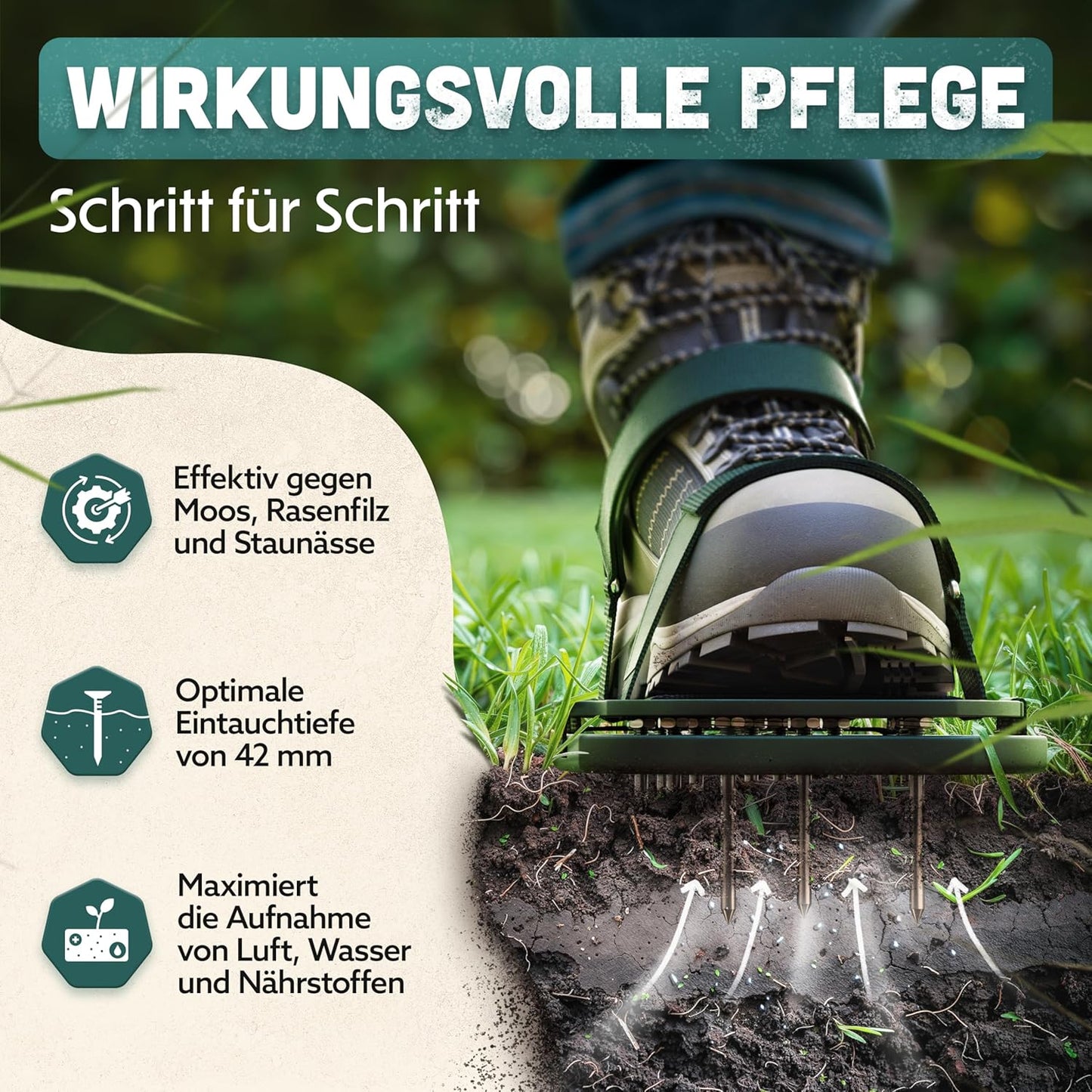 Nagelschuhe Pro Rasenlüfterschuhe, Waldgrün