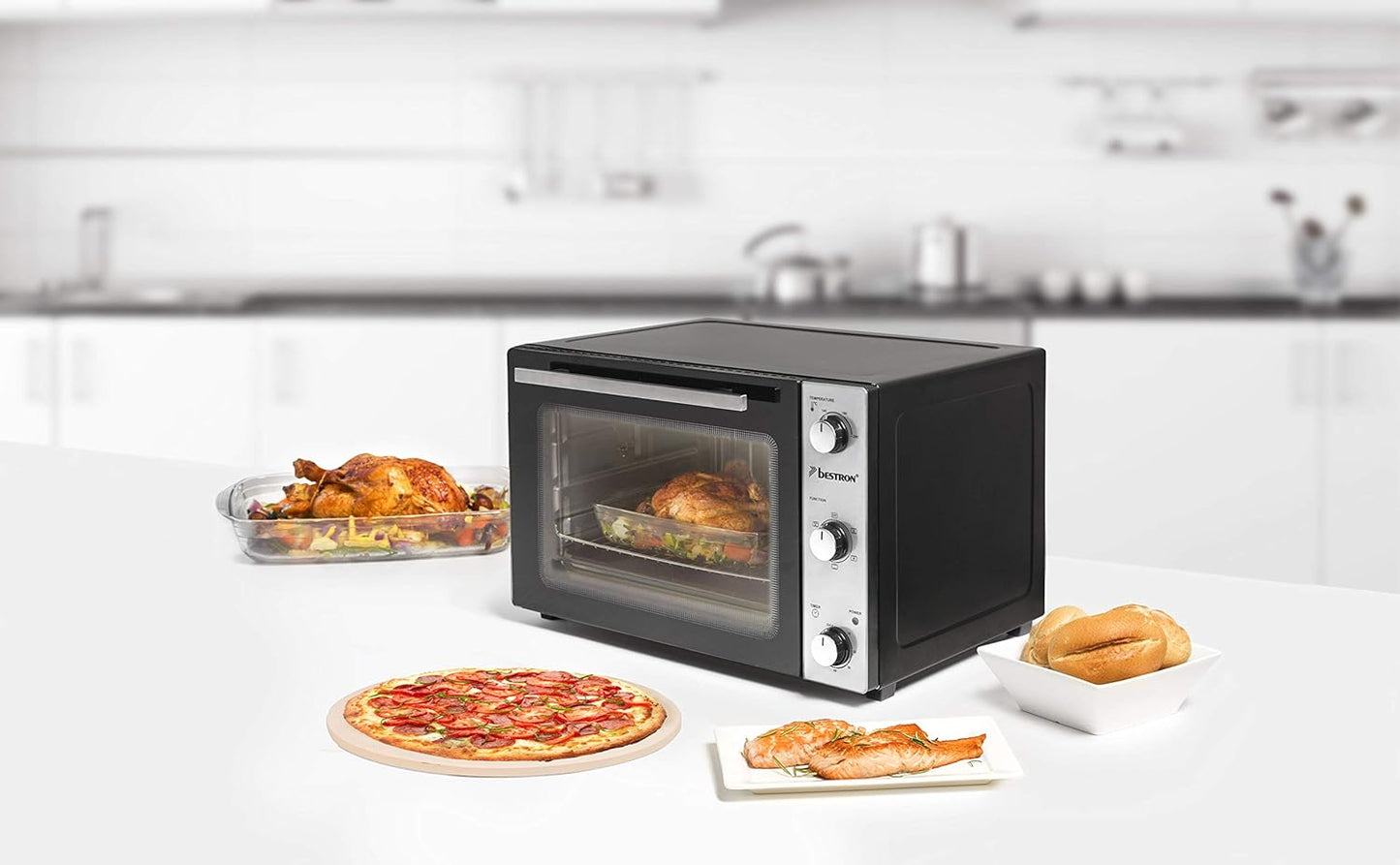 Grill-Backofen - AOV31PS, 31 Liter / Minibackofen mit Pizzastein