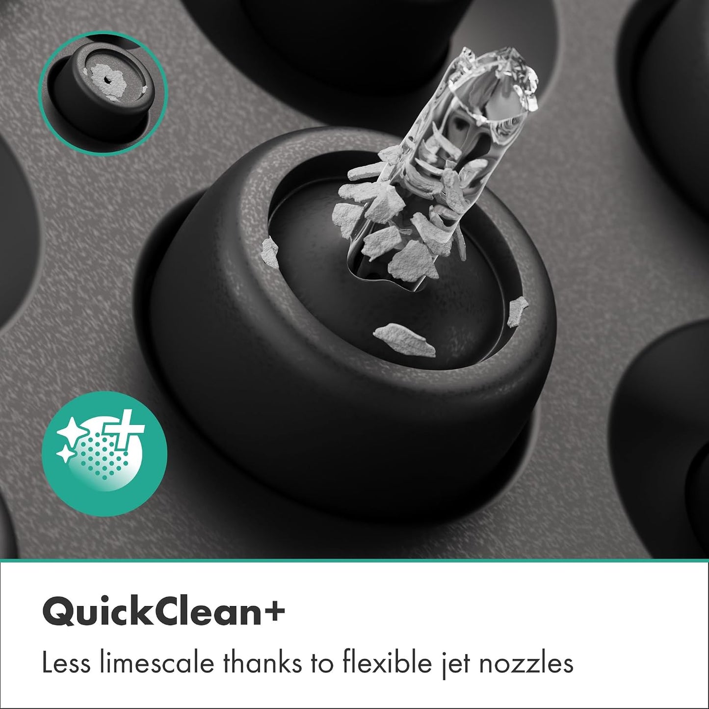 Rainfinity Duschkopf mit EcoSmart+ (3 Strahlarten), Wassersparend max. 6 l/min Chrom