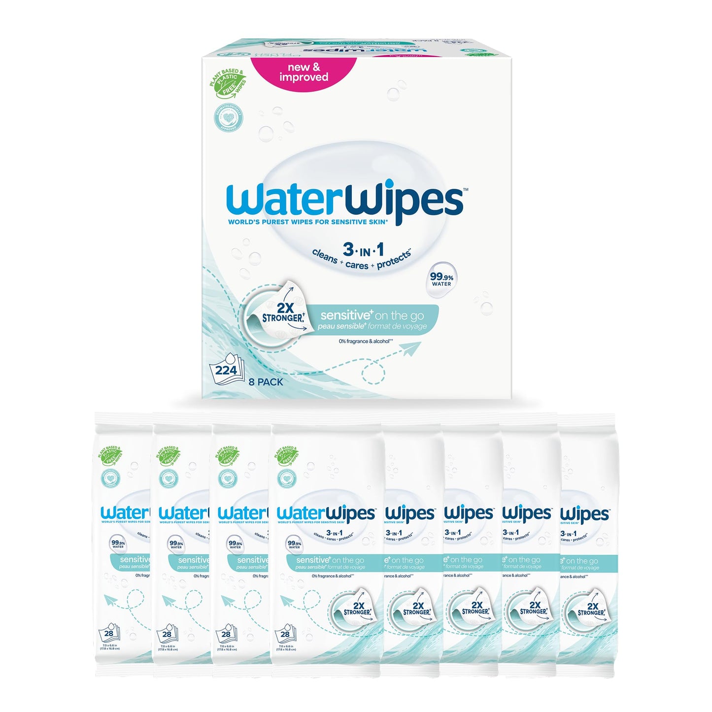 Sensitive+ Feuchttücher 8 Pack, 224 stück (8er Pack)