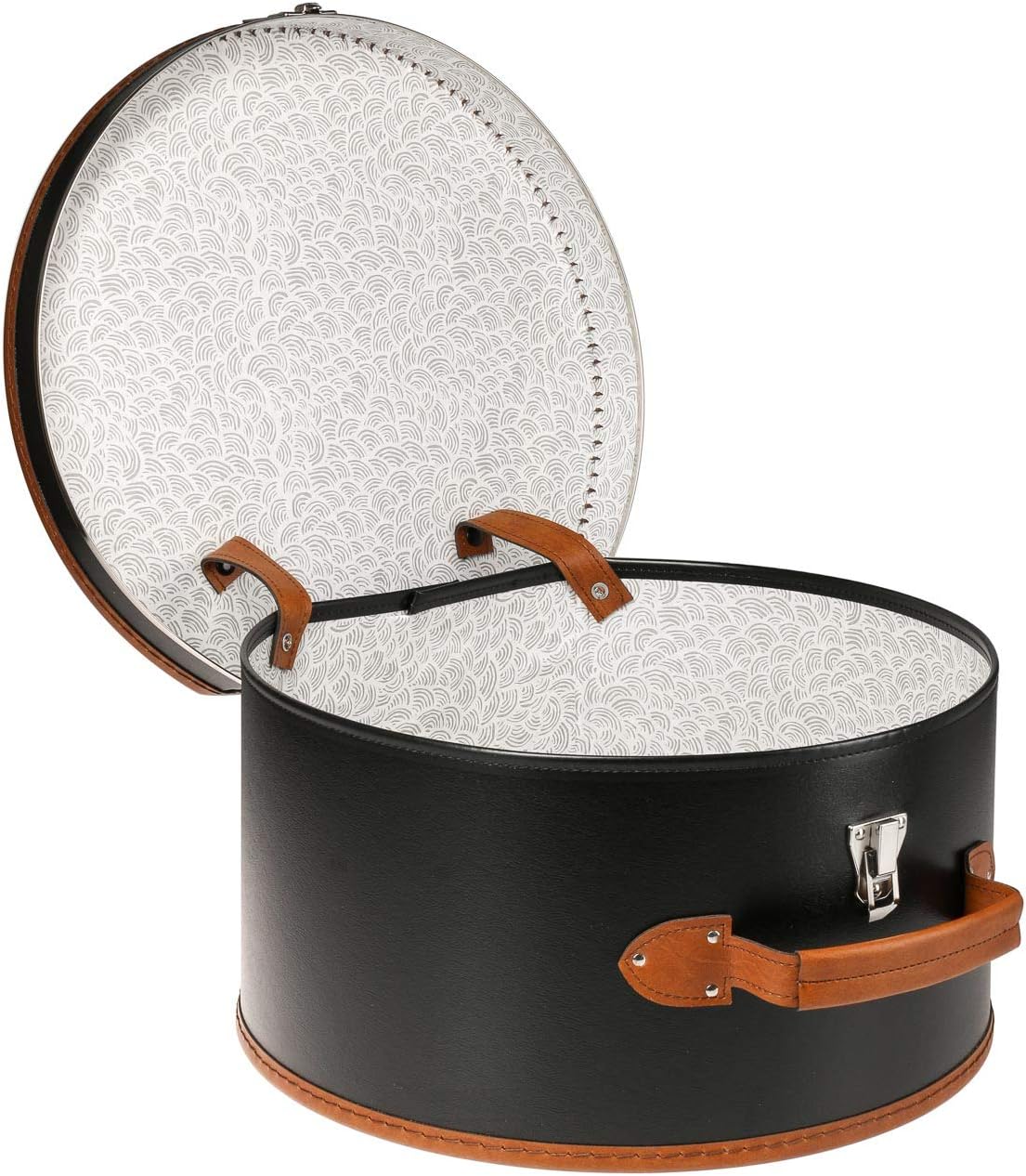 Runder Hutkoffer, Schwarz