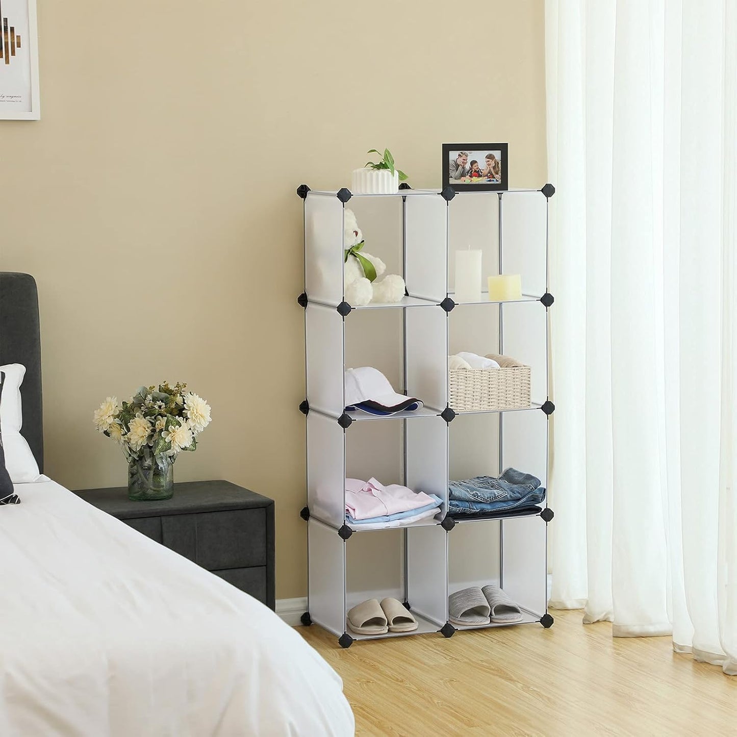 Kunststoffschrank Stecksystem, Weiß