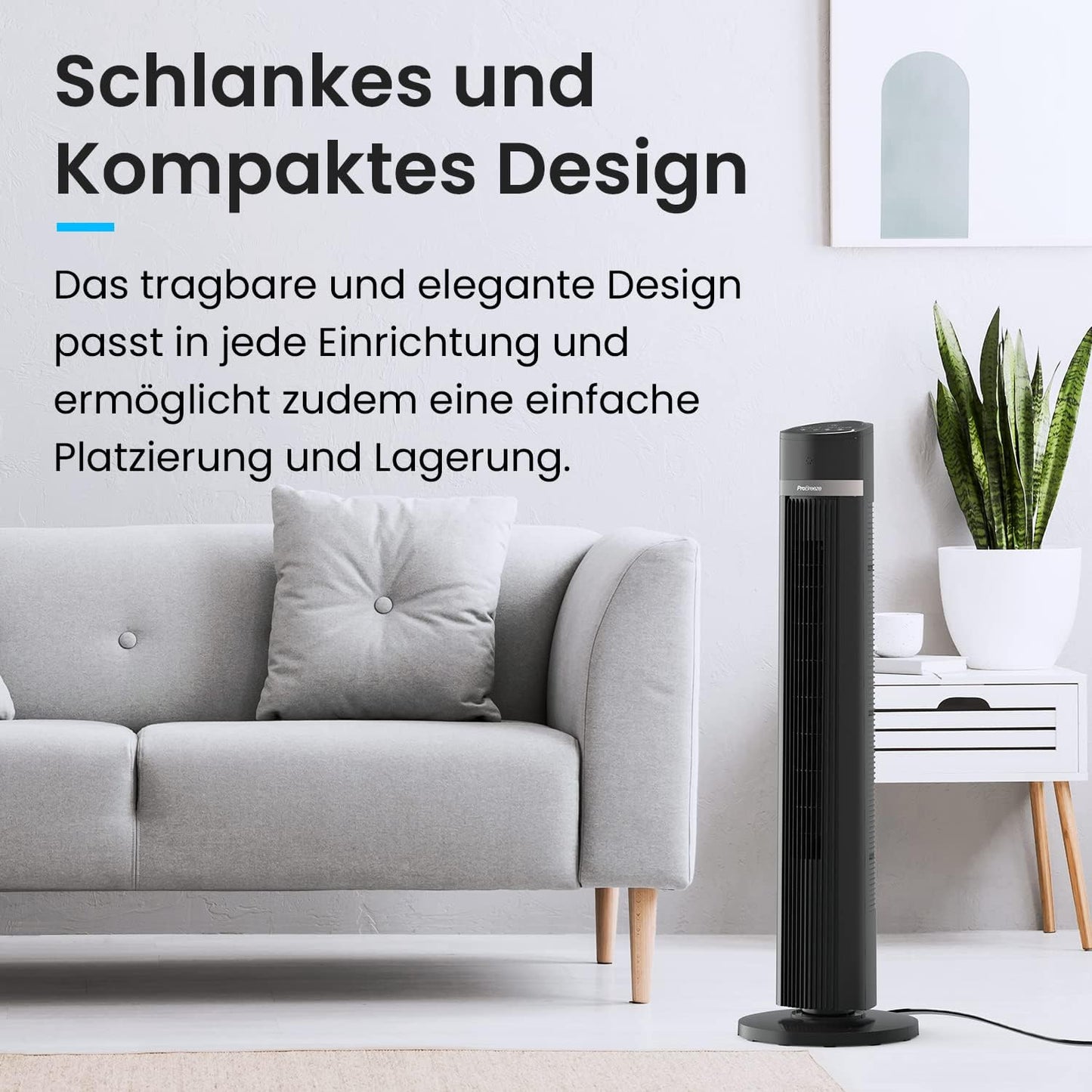 ‎PB-F04B ‎Noir Turmventilator, Schwarz