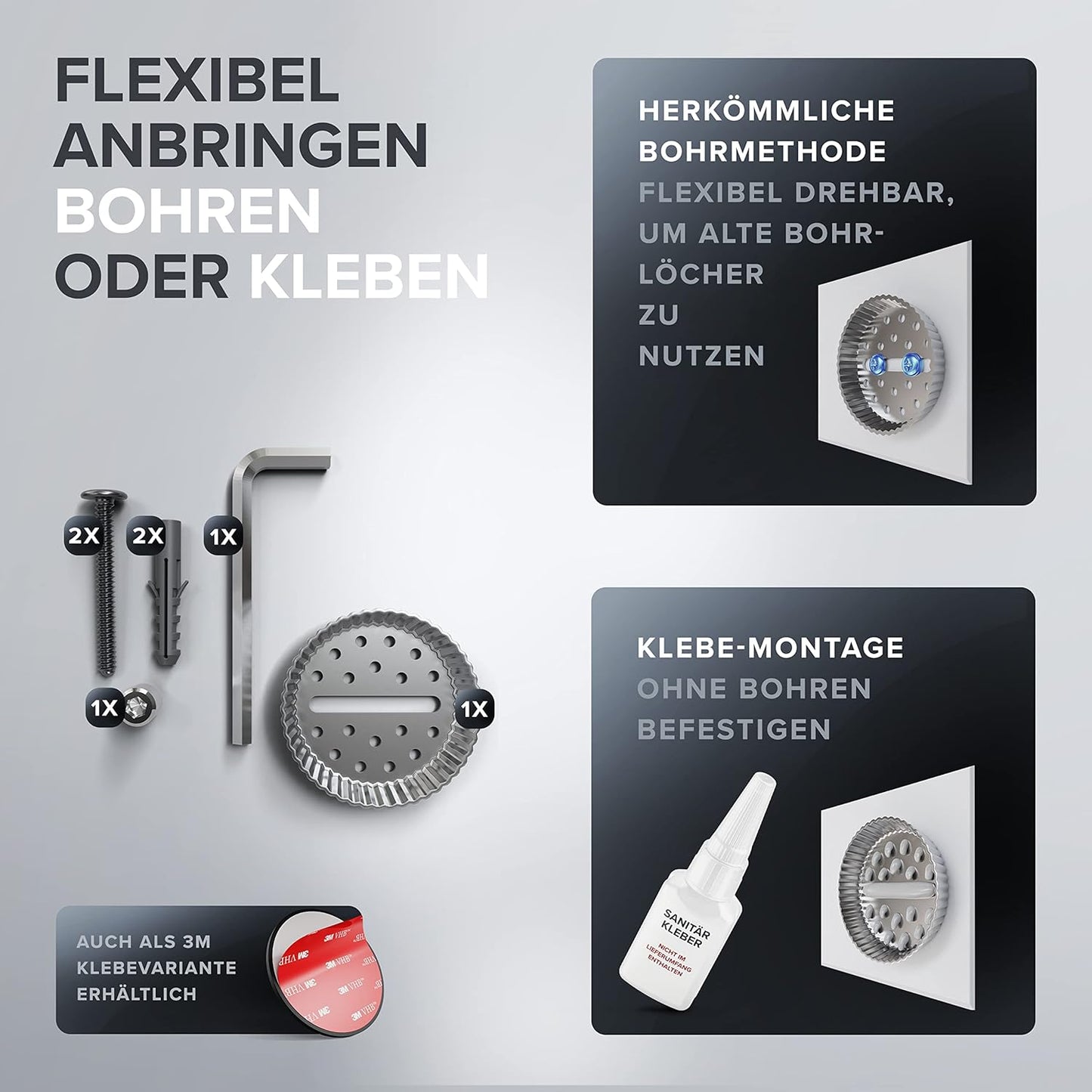 Feuchttücherbox mit Deckel, Schwarz Zum Bohren