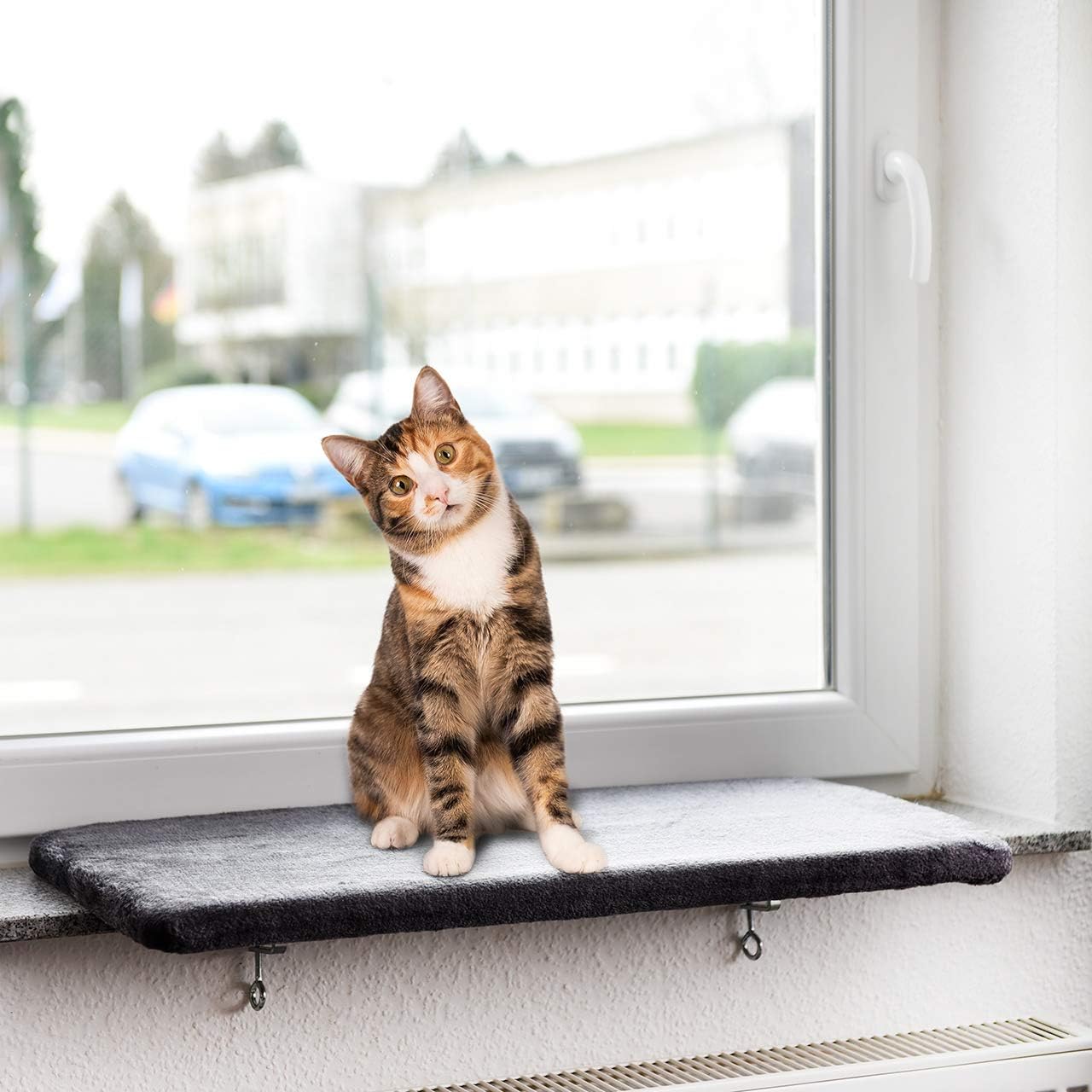 Katzen Fensterliege Snuggly Place (gross), Anthrazit 75 x 35 x 2 cm