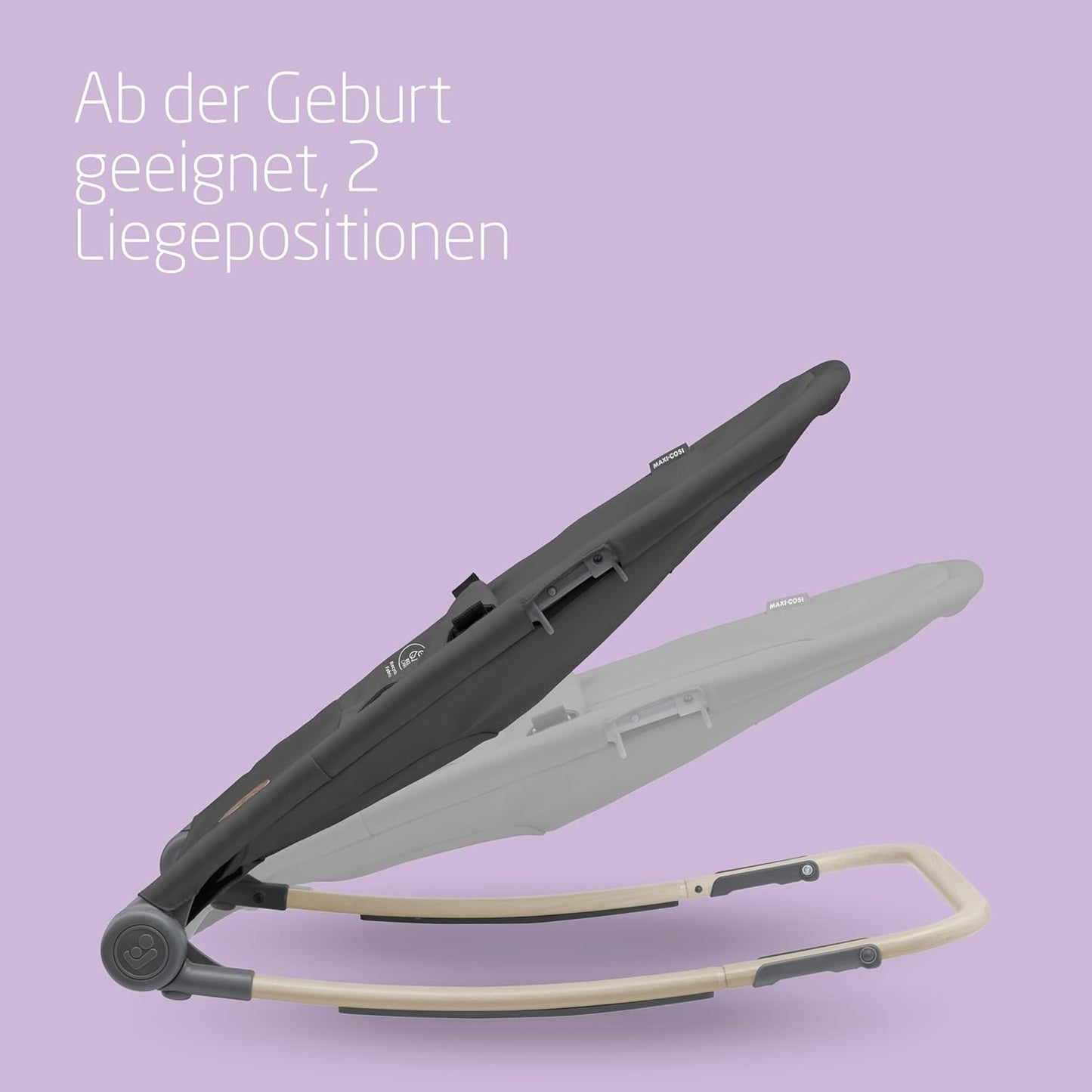 Babywippe Loa mit Sicherheitsgurt, Beyond Graphite
