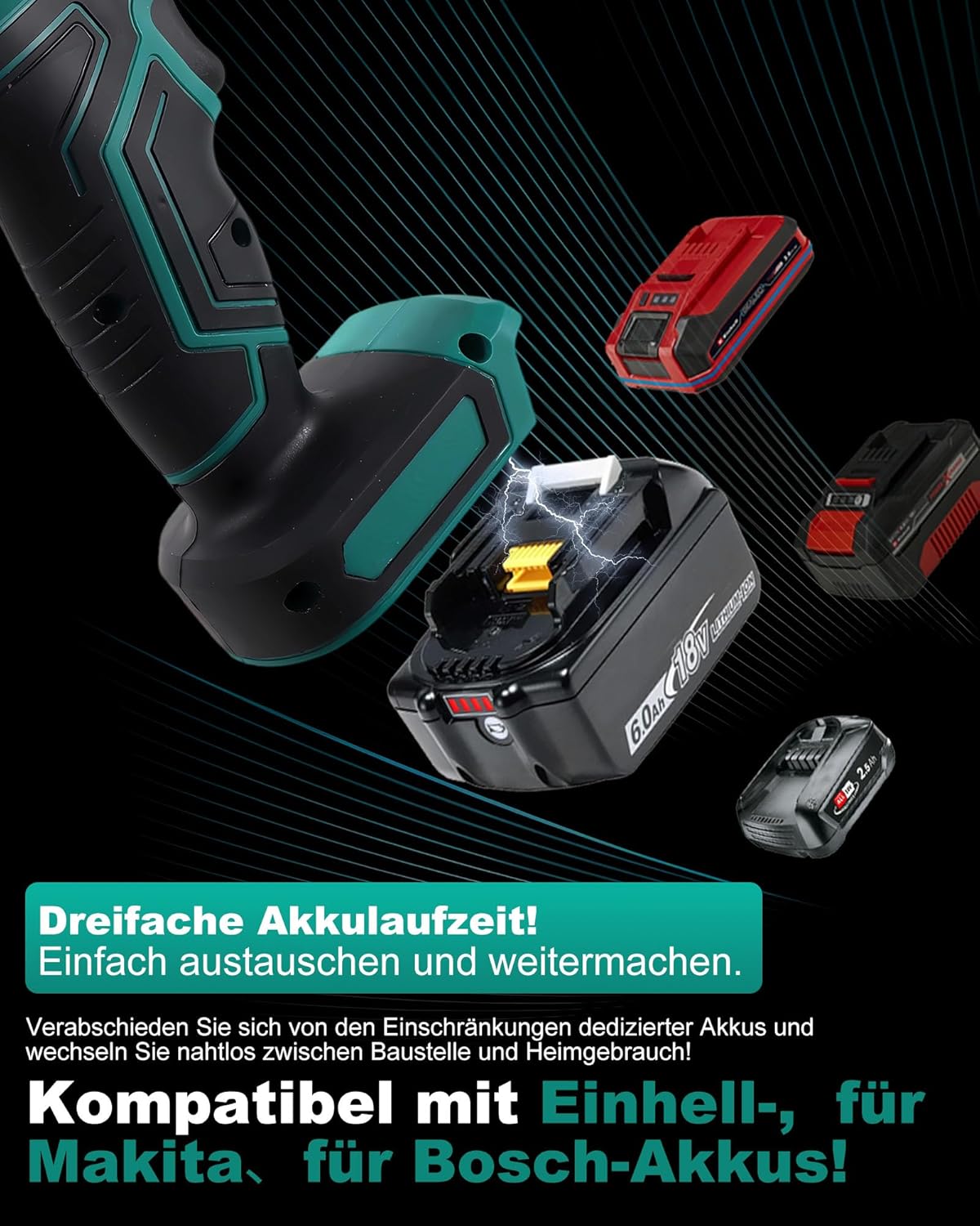 Elektrische Akku-Kartuschenpresse ‎TFQ001 mit LED Licht und 4 Geschwindigkeiten, Akku-Kartuschenpresse