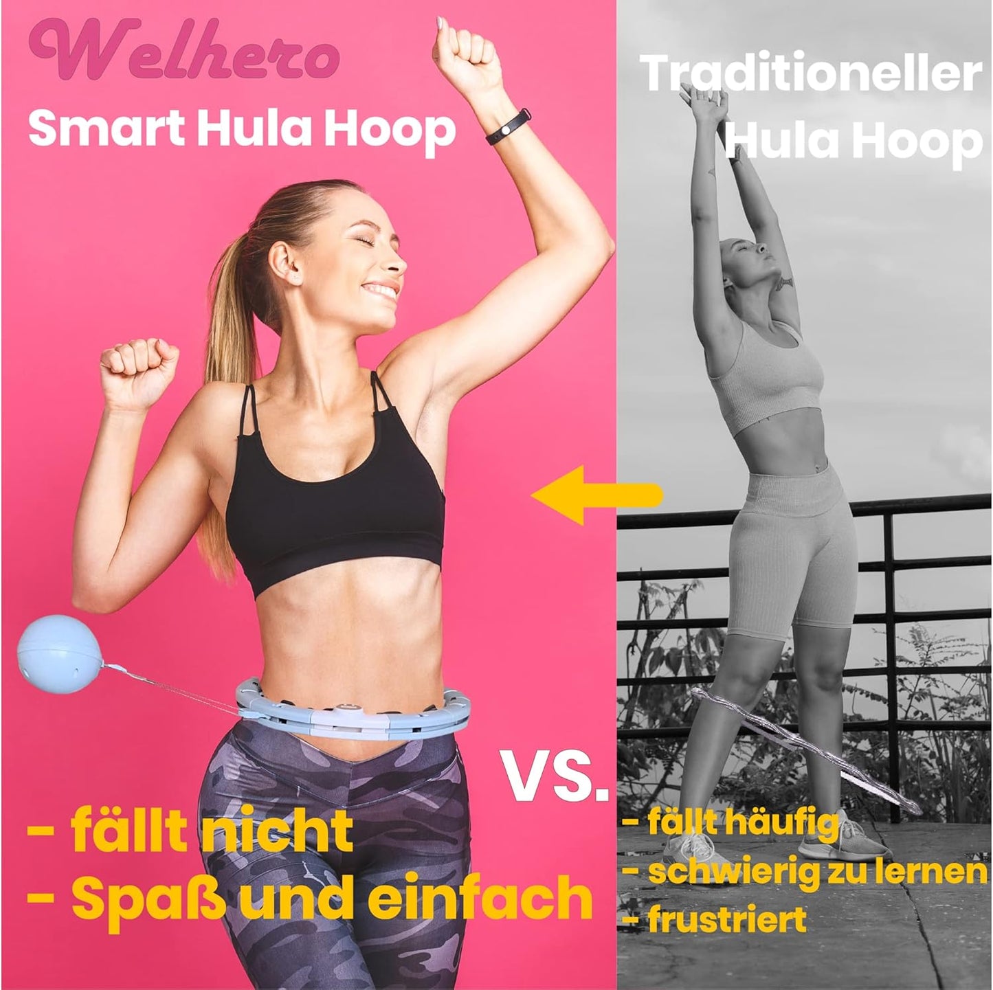 Smart Hula-Hoop Reifen mit Zähler & Gewicht, Blau