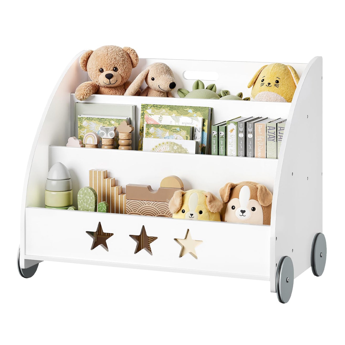 Kinderregal mit Räder, Weiß