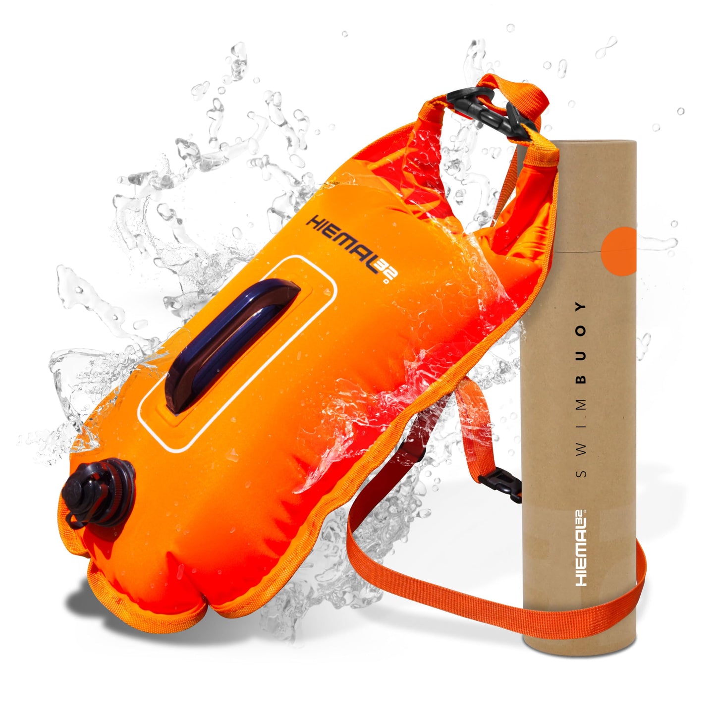 Schwimmboje mit Trockensack, Orange
