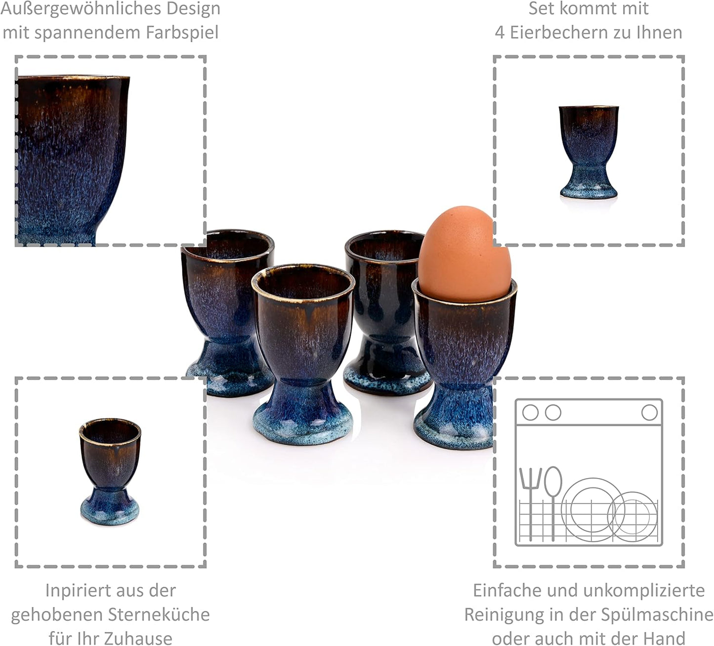 4er-Set Eierbecher Tokio, Eierbecher 4 Tlg.