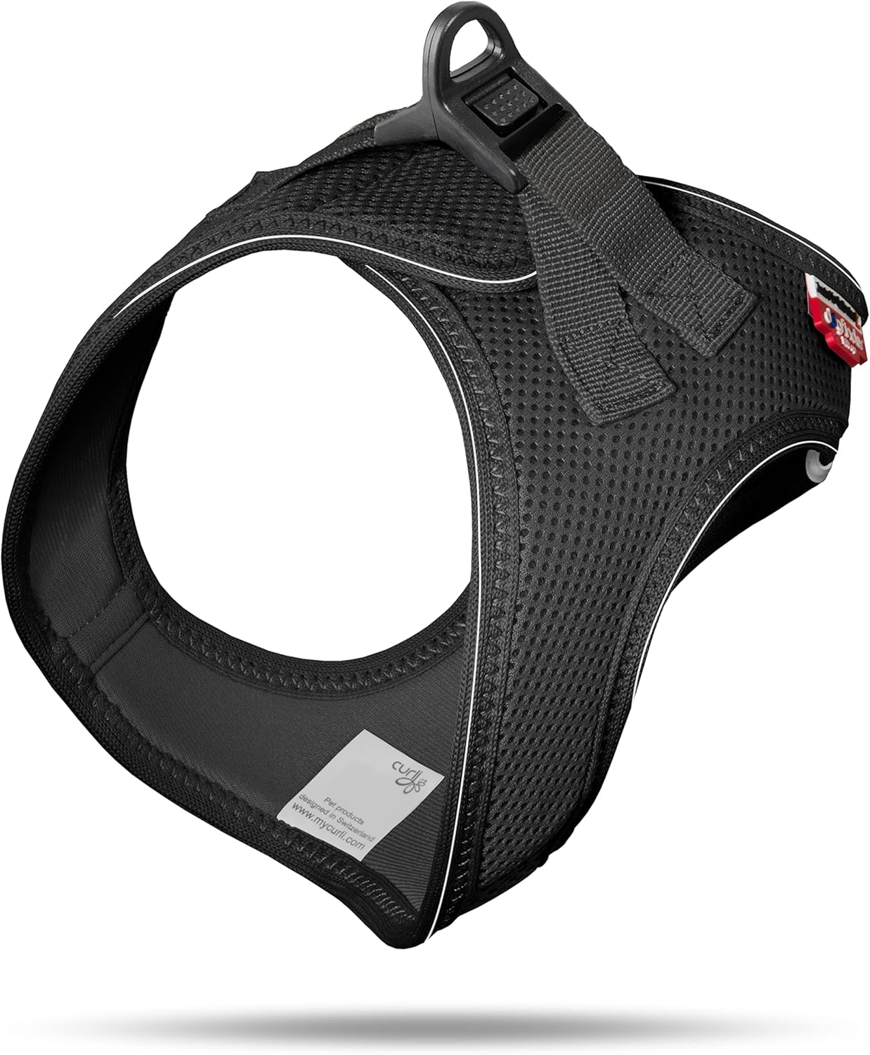 Classic Vest Harness mit D-Ring Buckle, mit curli D-Ring Buckle L Schwarz