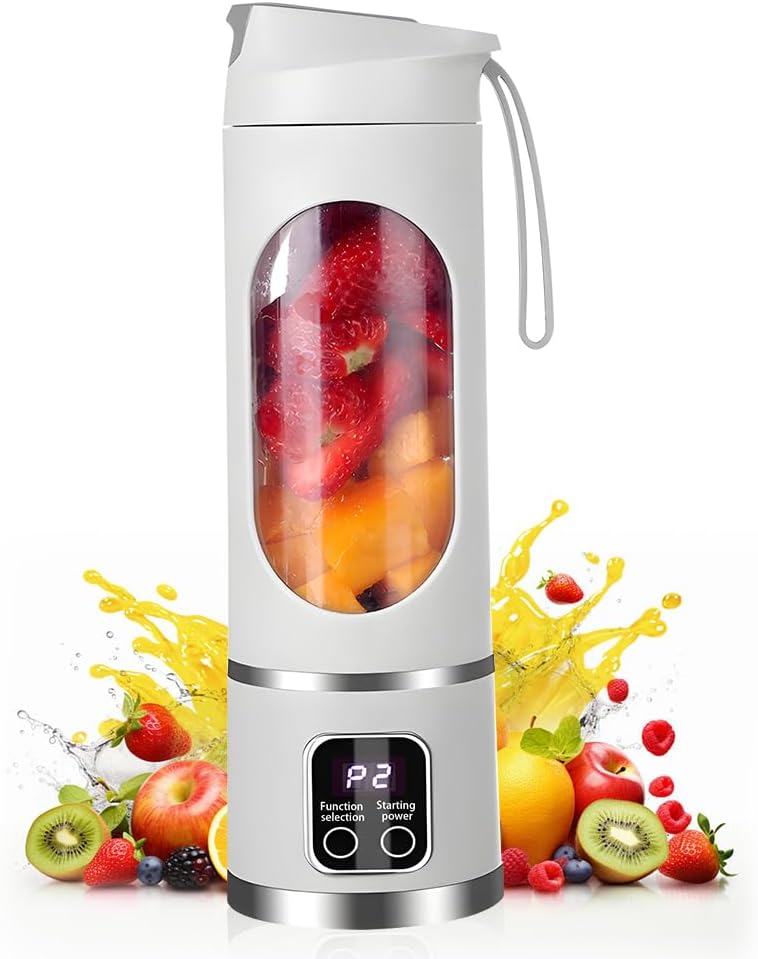 Tragbarer Mixer mit 12 Klingen und LED-Display