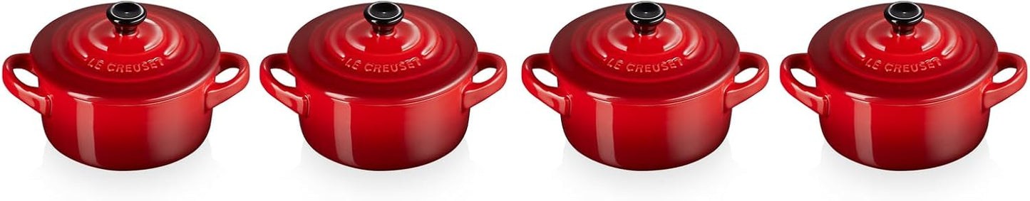 4er-Set Mini-Cocottes (200 ml), Kirschrot