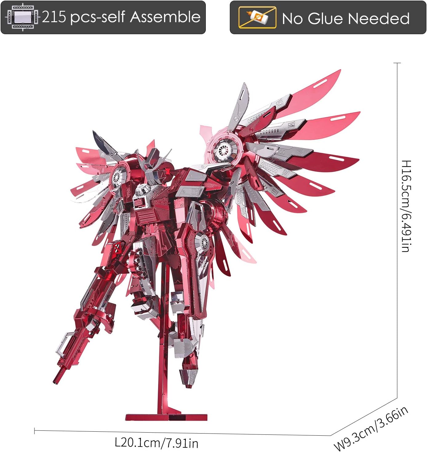3D-Metallpuzzle Donnernde Flügel, Titan