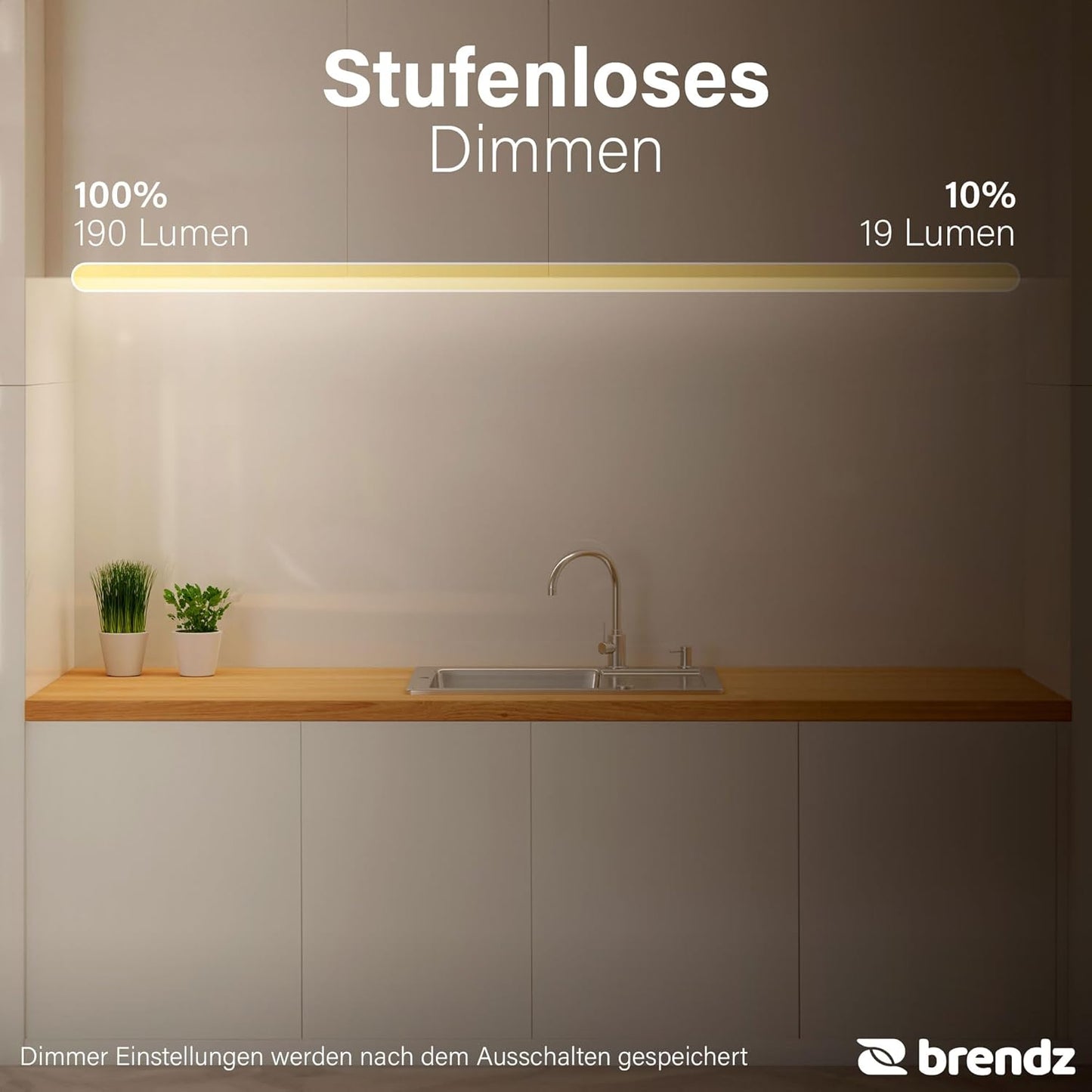 Unterbauleuchte LED für Küche, Schwarz 1 stück - 40 cm
