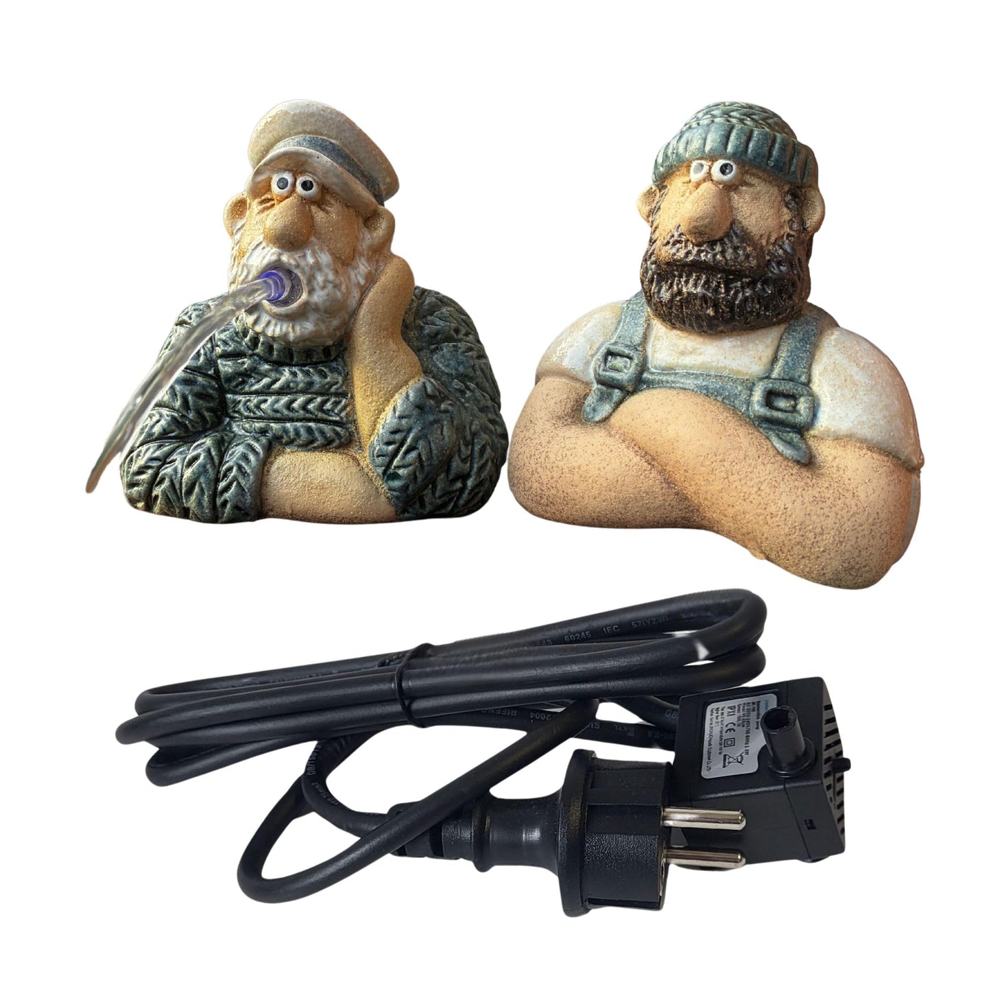 Wasserspeier Seemann Set aus Keramik (2-teilig)