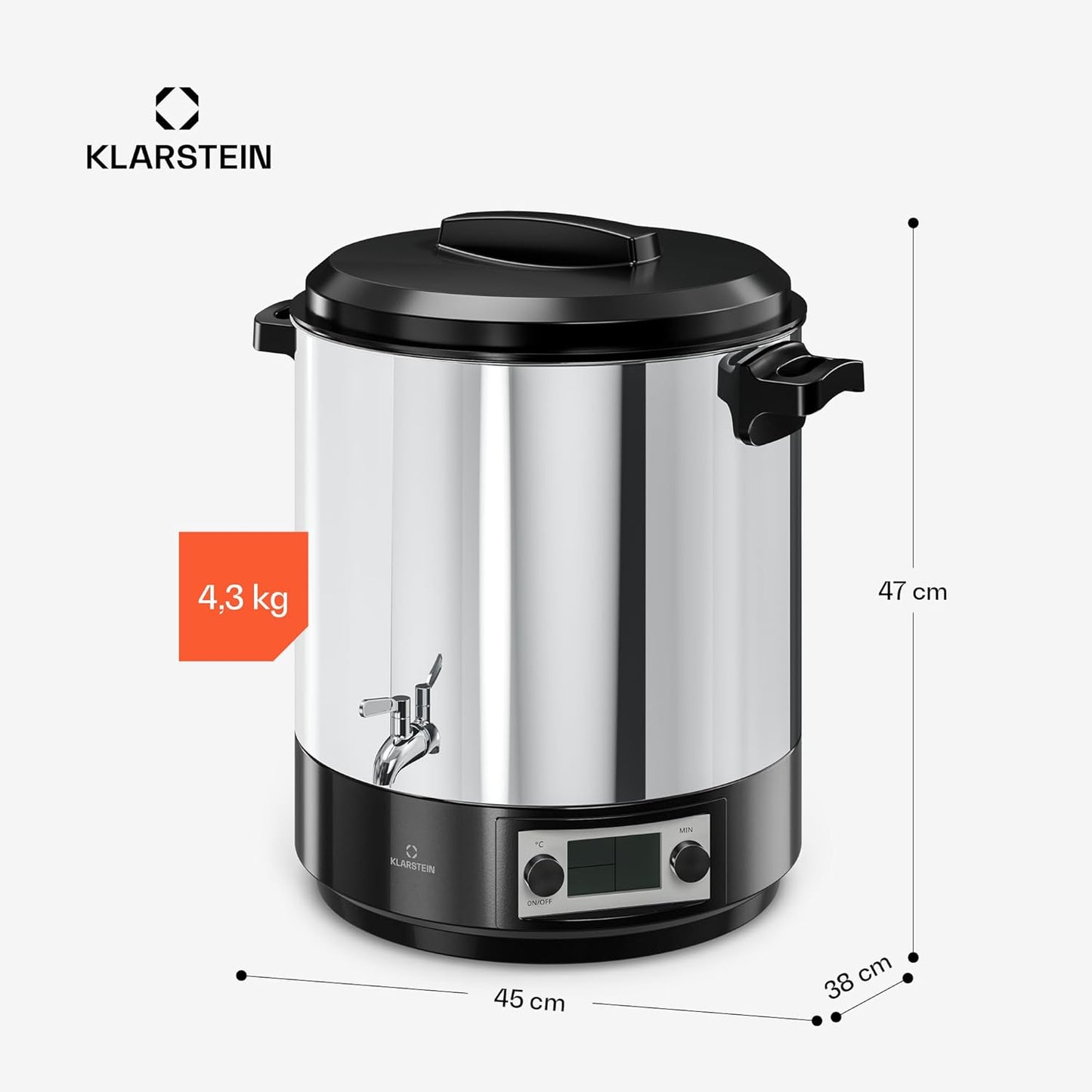 Digitaler Einkochautomat Biggie mit Timer & LCD-Display, Digital