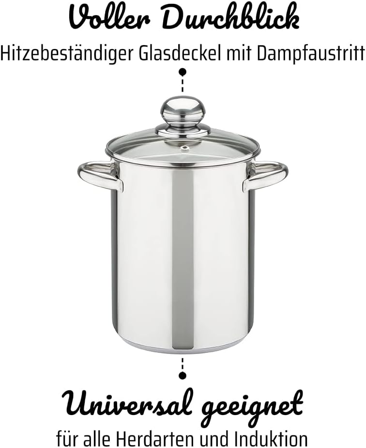 Spargelkochtopf Edelstahl rostfrei