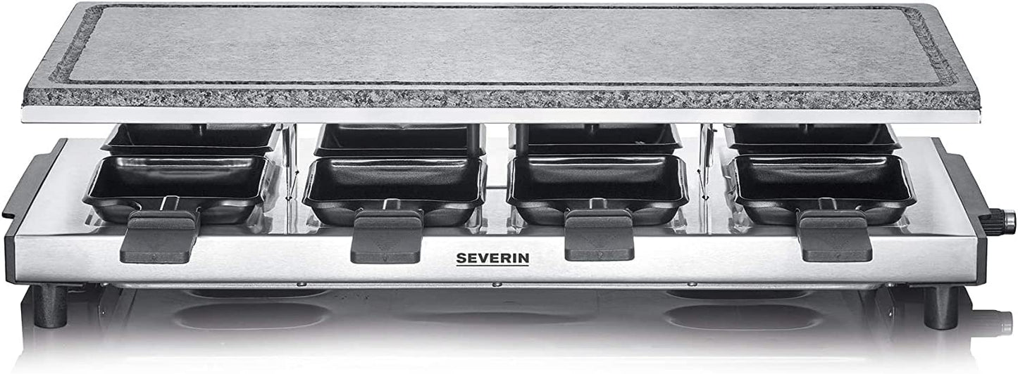 Raclette RG 2374, Edelstahl-Design mit Naturgrillstein