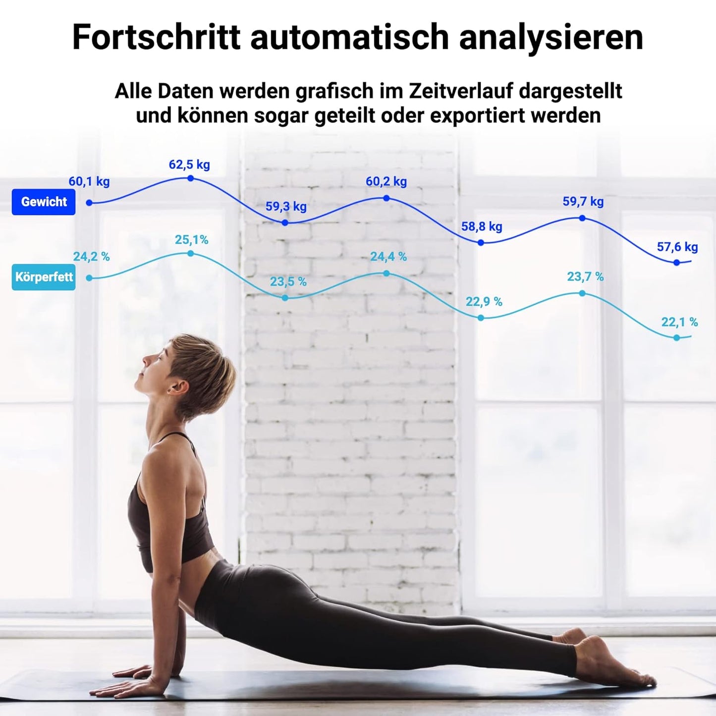 Digitale Körperfettwaage, Weiß