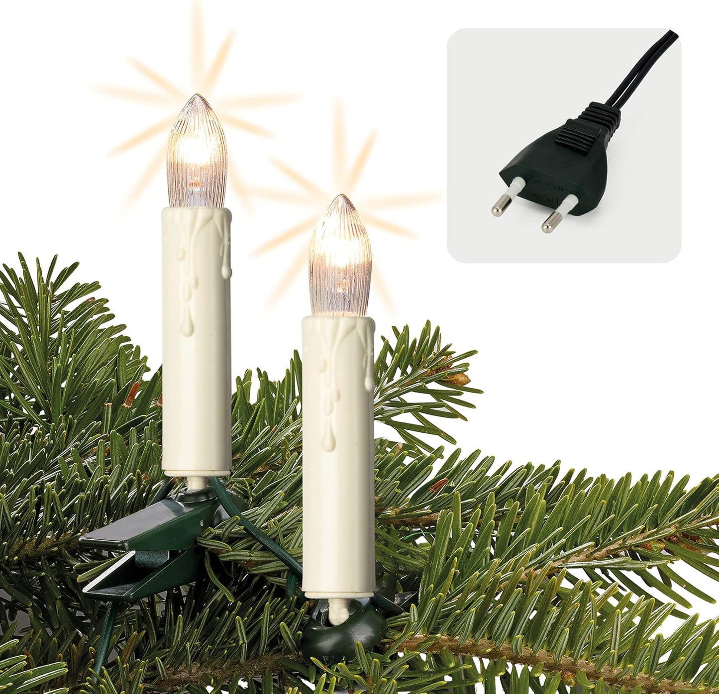 Christbaumkerzen, 15 Lichter / 9,8m beleuchtet 2