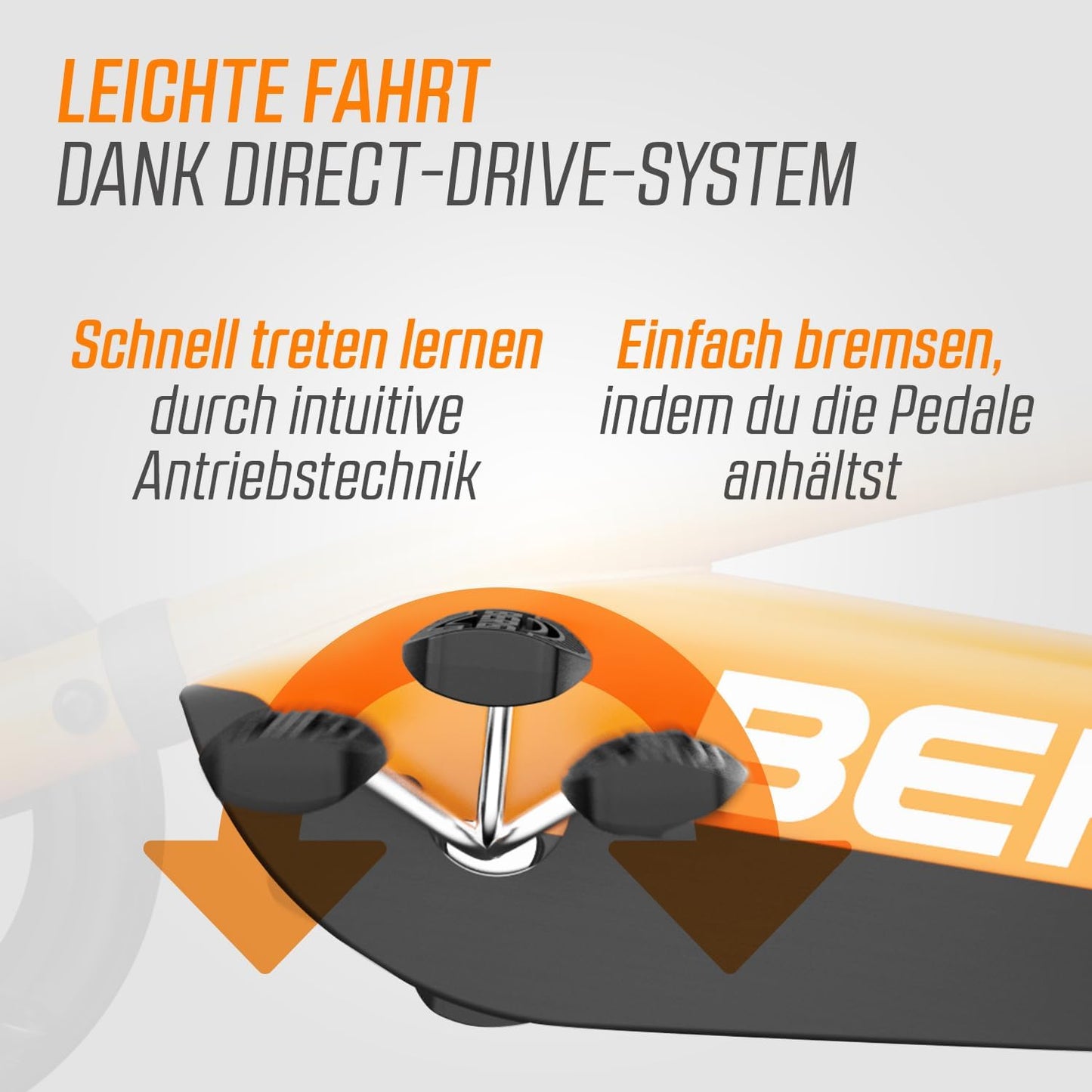 Kinder Go-Kart Tretfahrzeug ab 2 Jahren, Orange