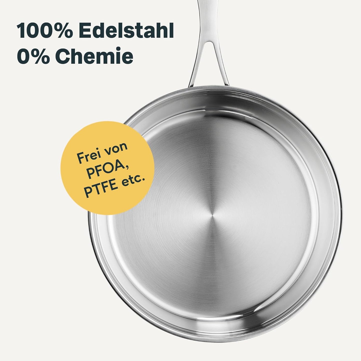 Bratpfanne unbeschichtet, induktionsgeeignet, Unbeschichtet 28 cm
